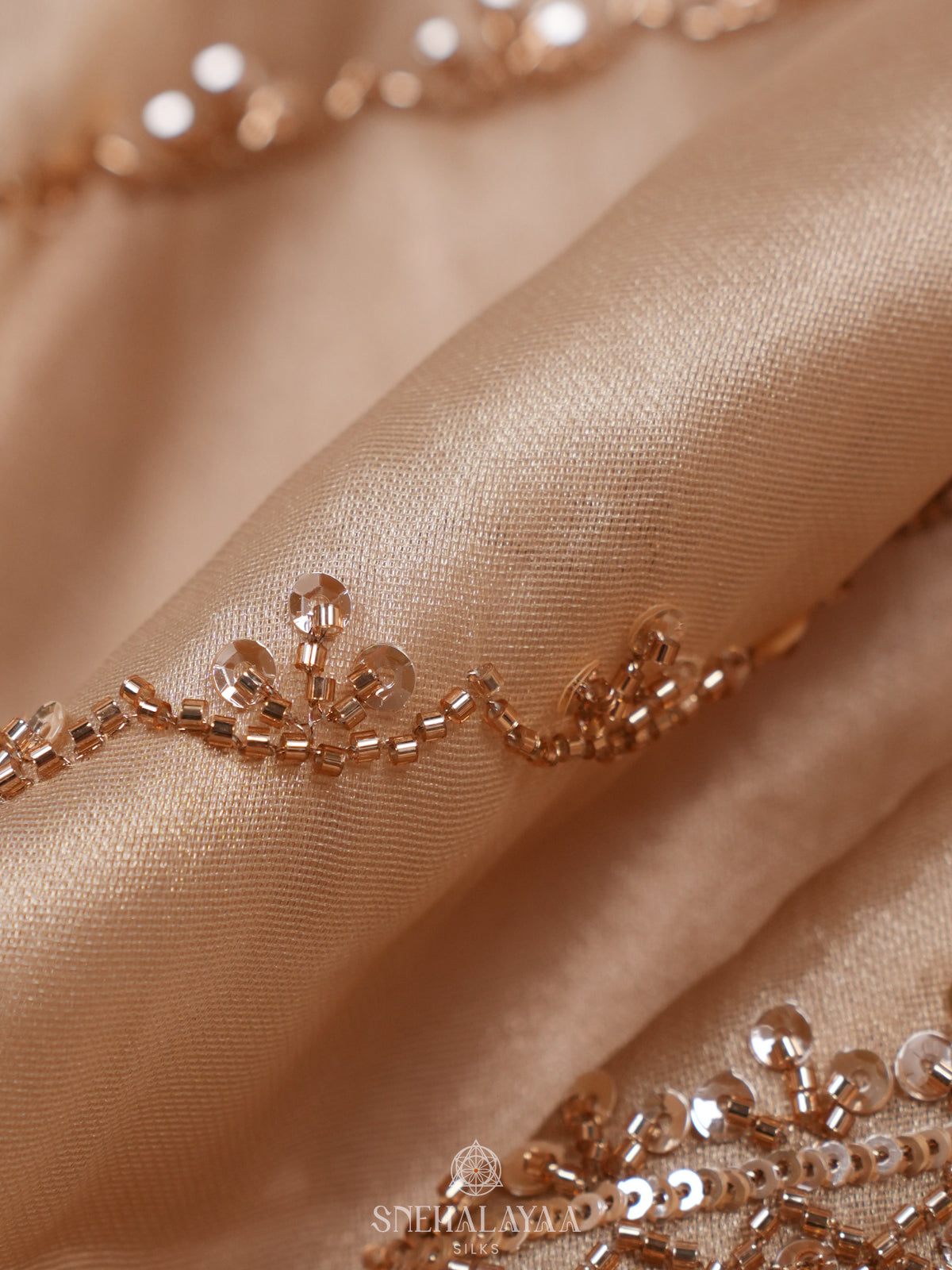 Cream Designer Saree