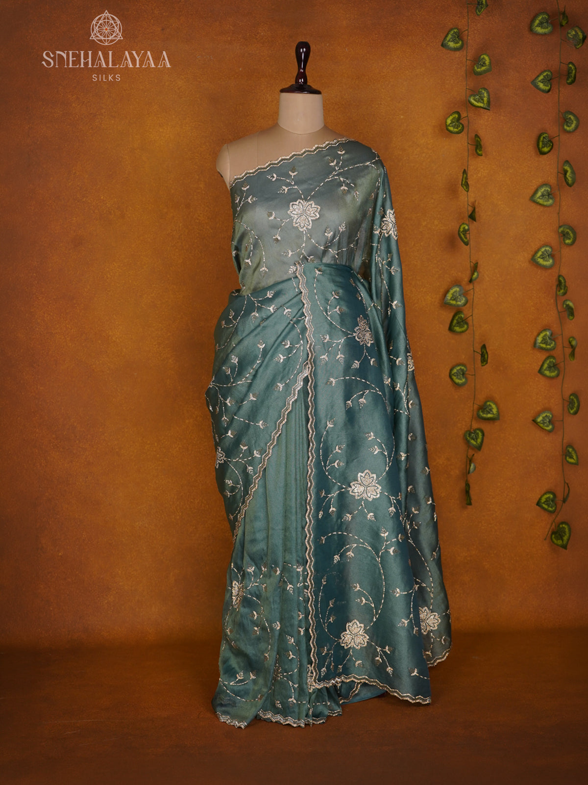 Blue Designer Saree
