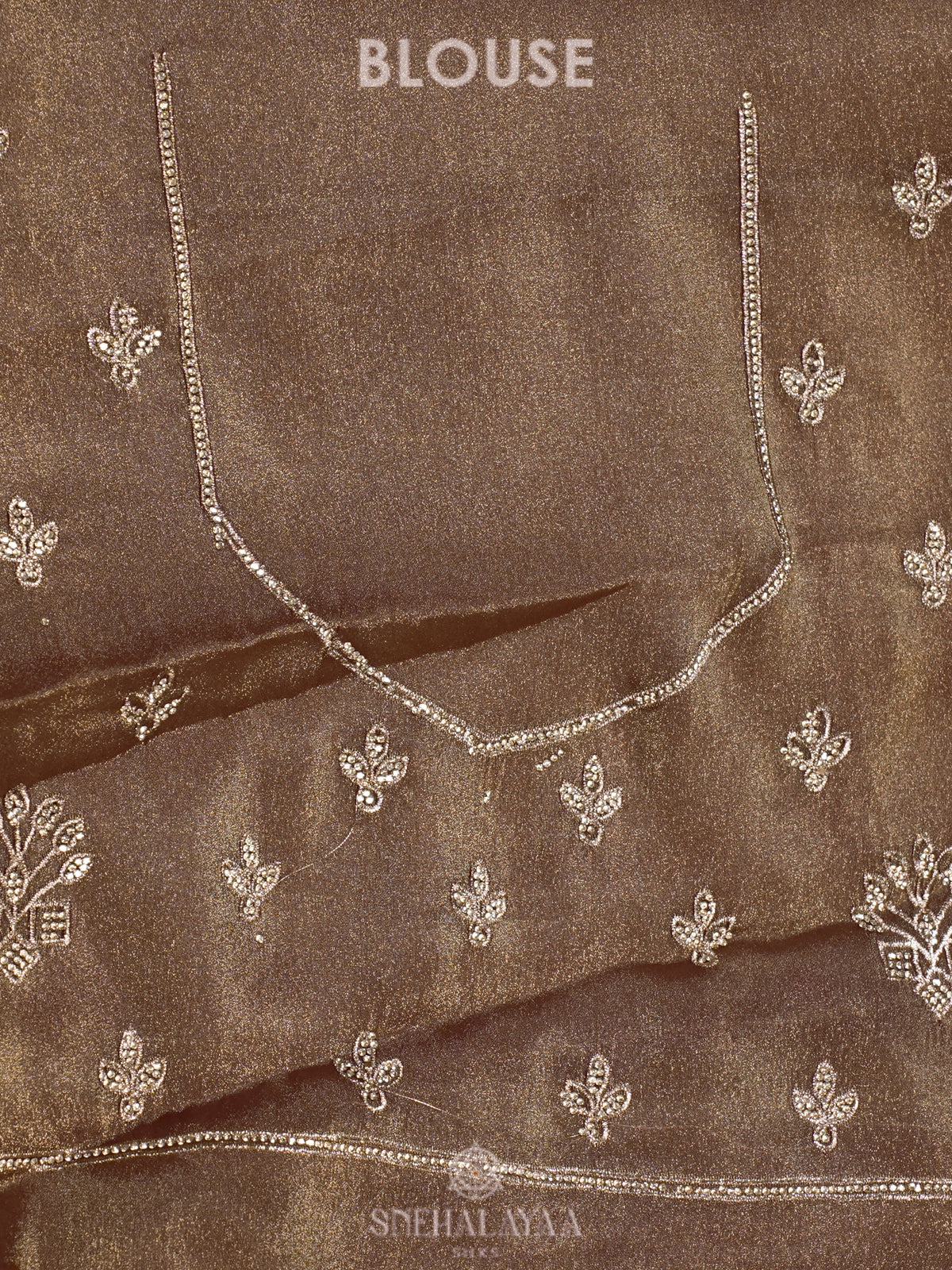 Beige Gold Designer Saree