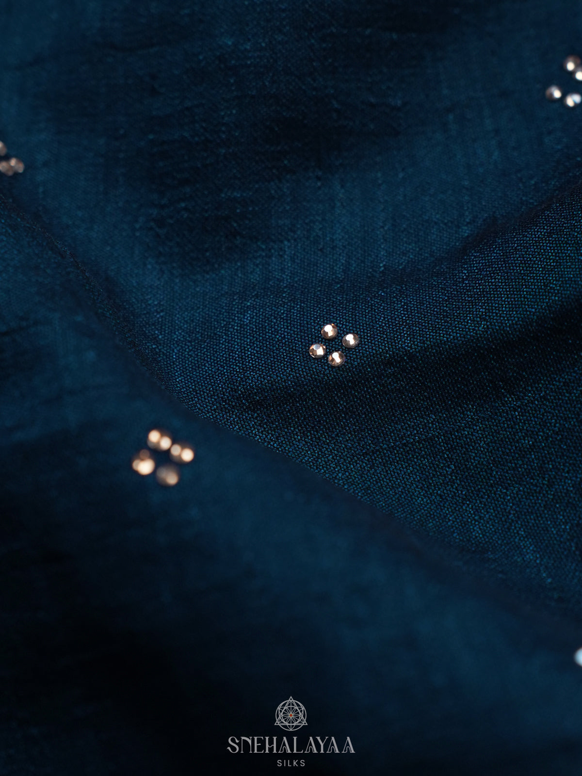 Peacock Blue Designer Saree