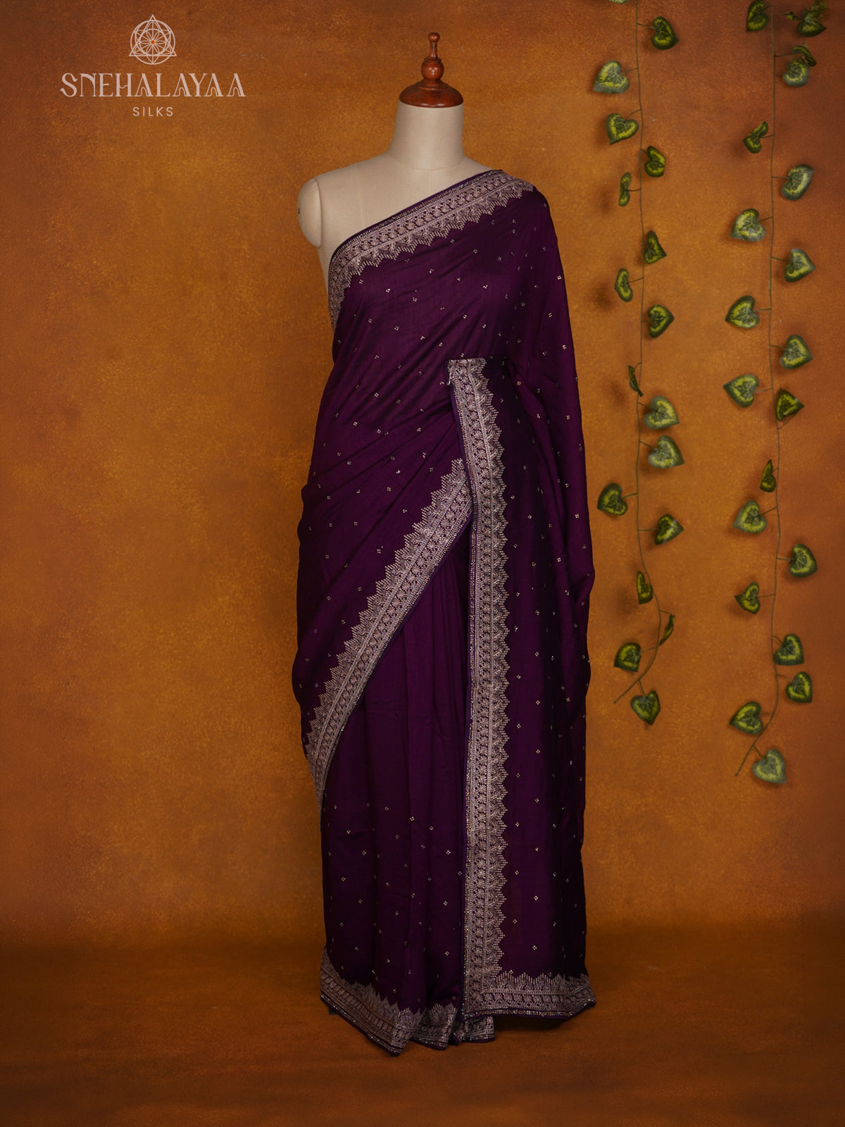 Magenta Designer Saree