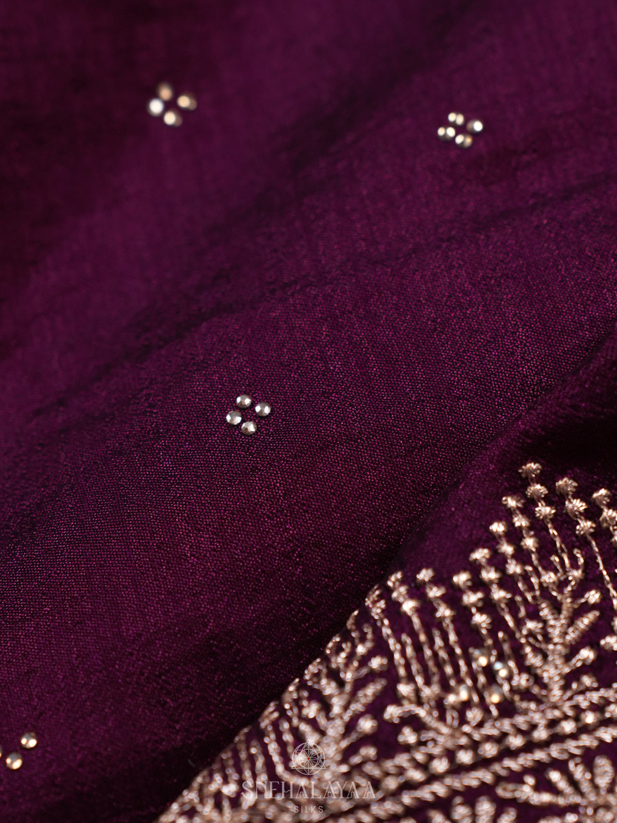 Magenta Designer Saree