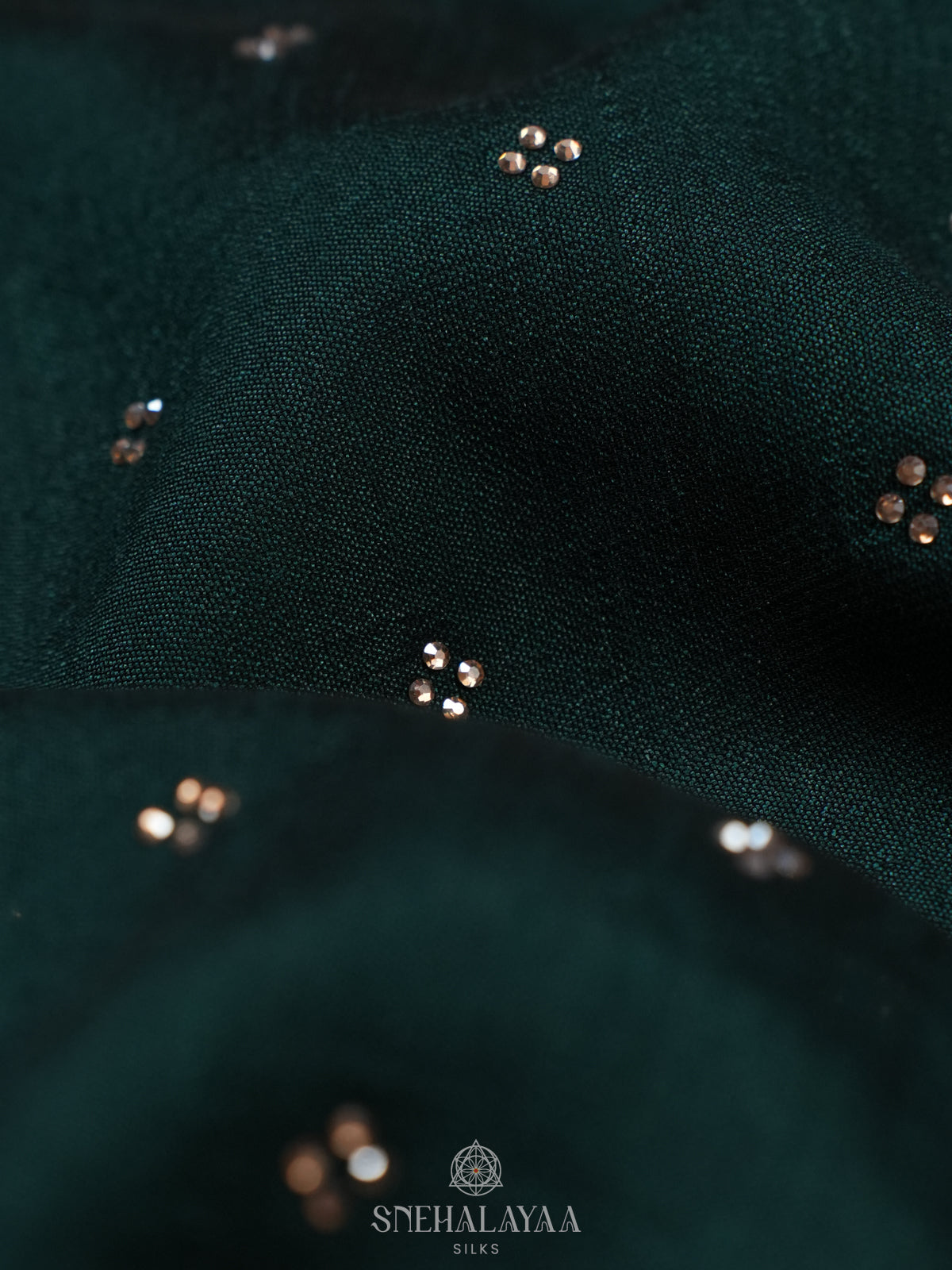 Forest Green Designer Saree