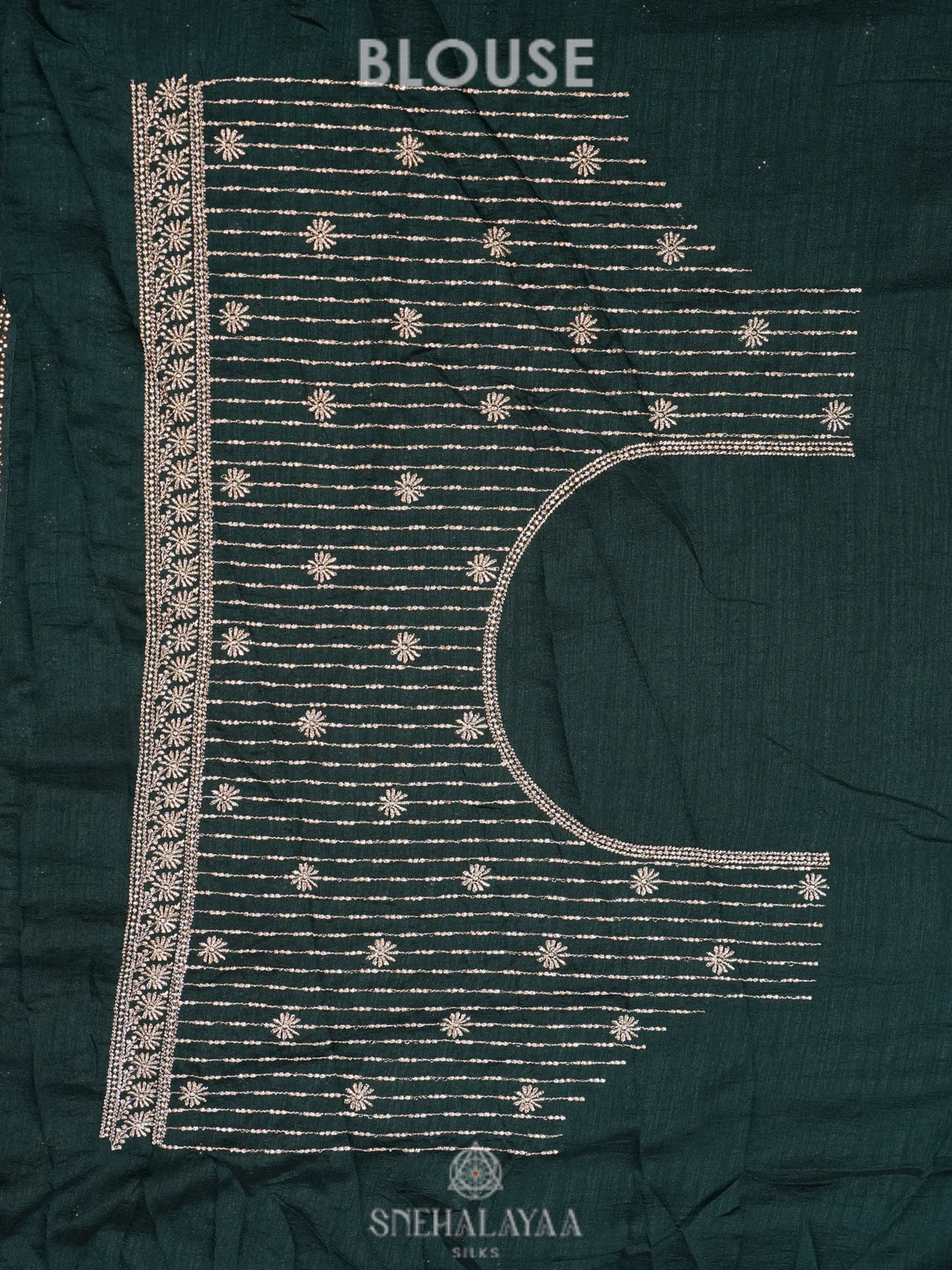 Forest Green Designer Saree