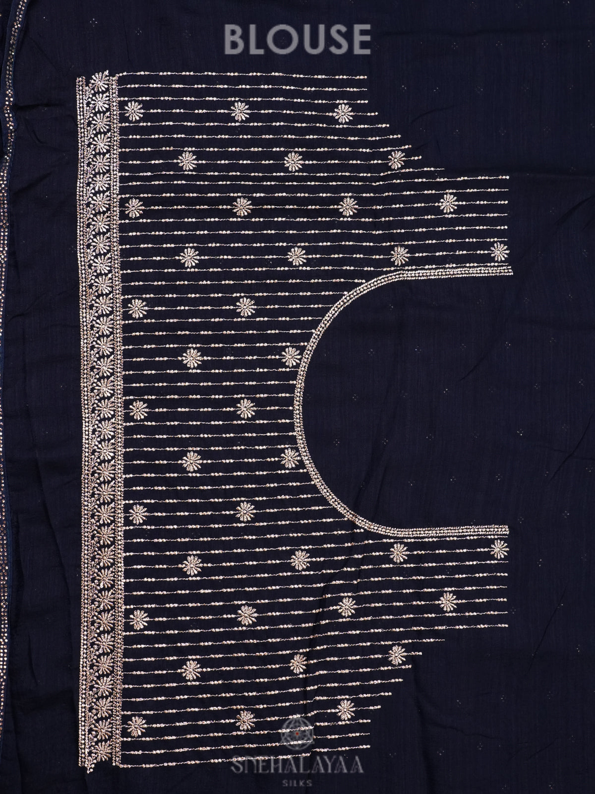 Navy Blue Designer Saree