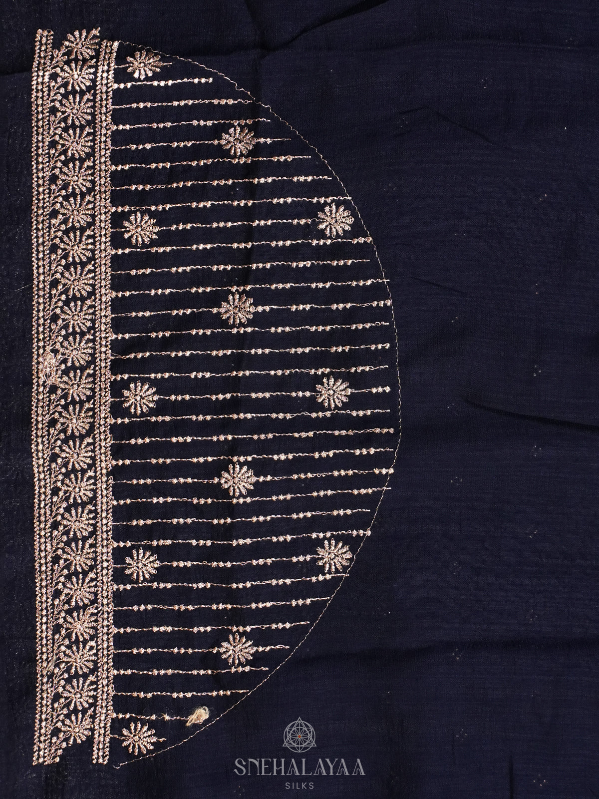 Navy Blue Designer Saree