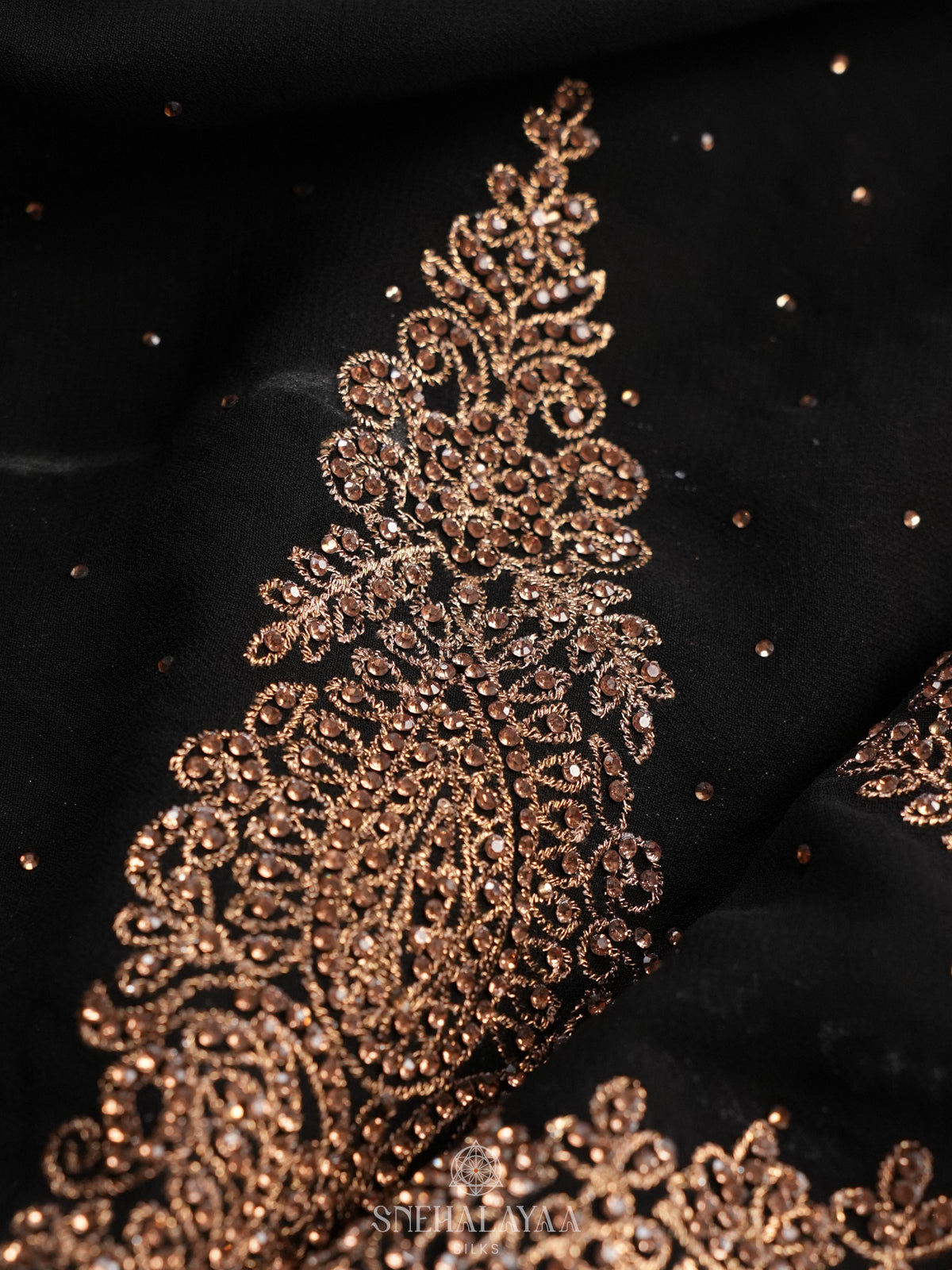Black Designer Saree