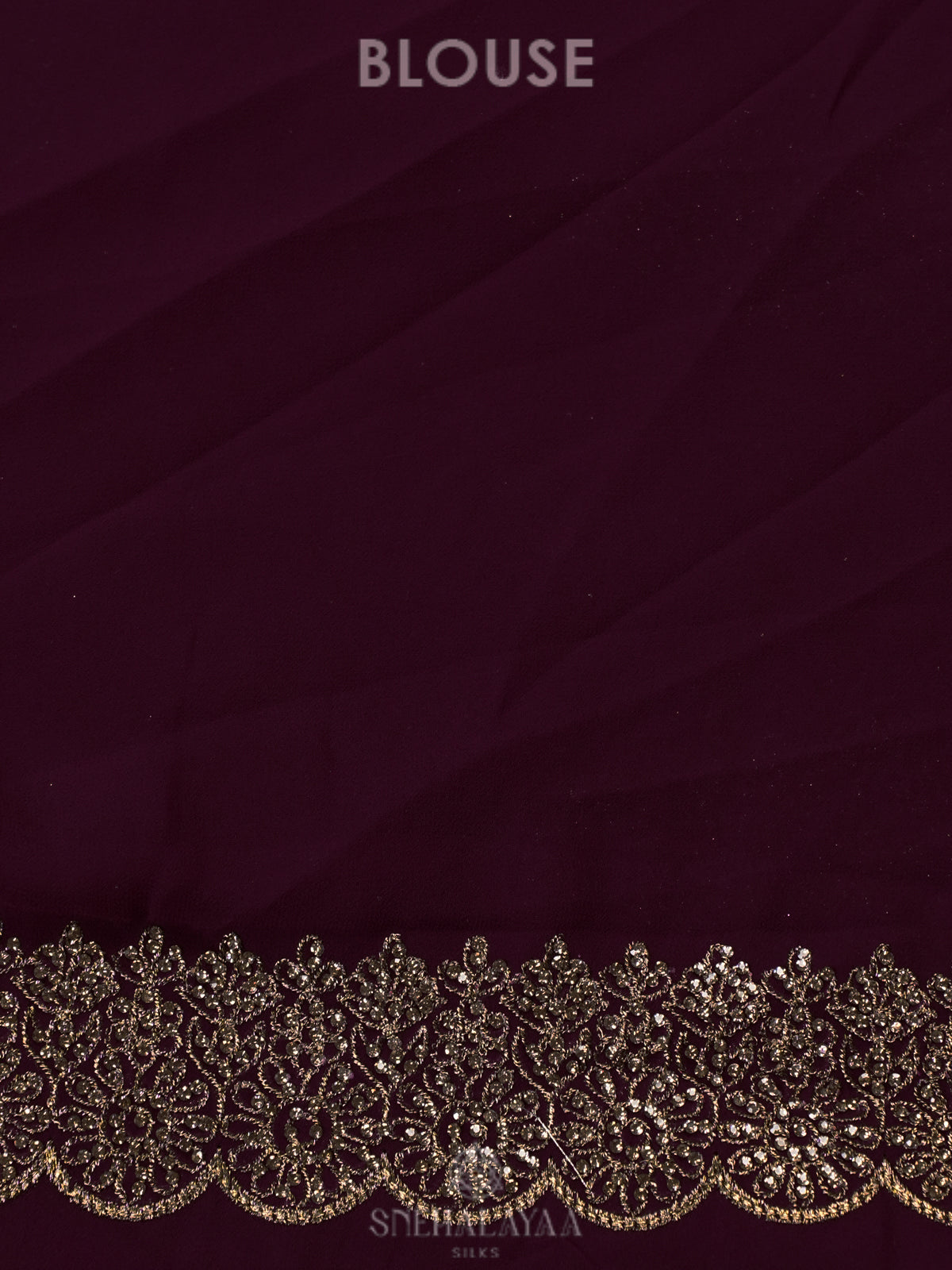 Wine Red Designer Saree