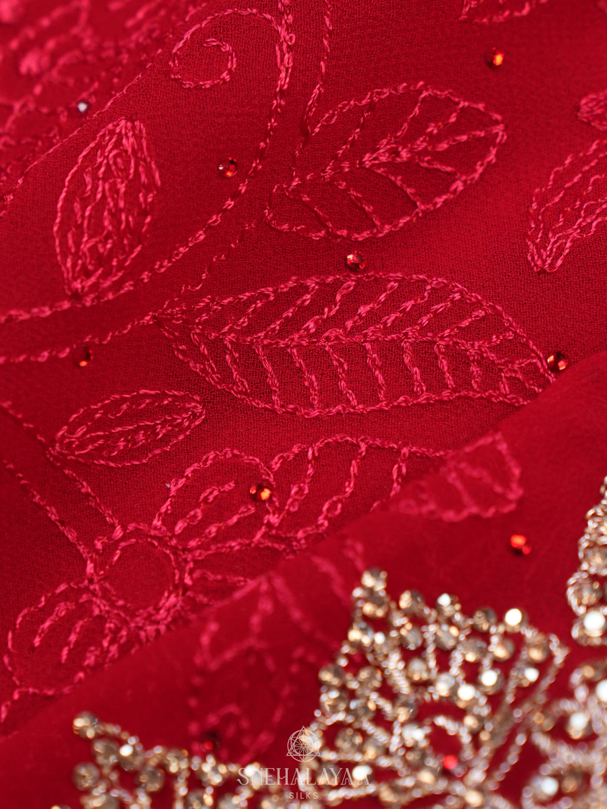 Red  Designer Saree