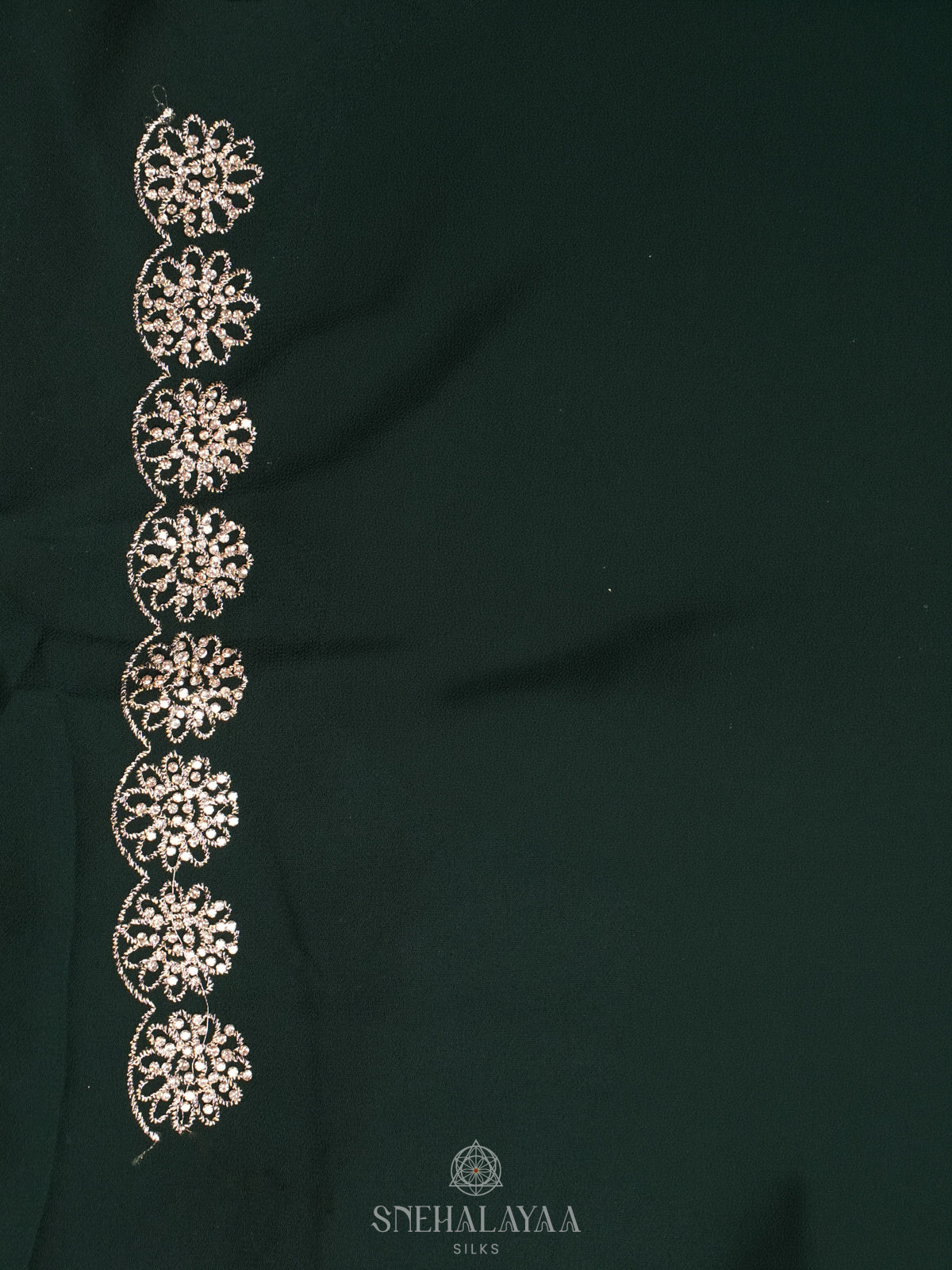 Forest Green Designer Saree