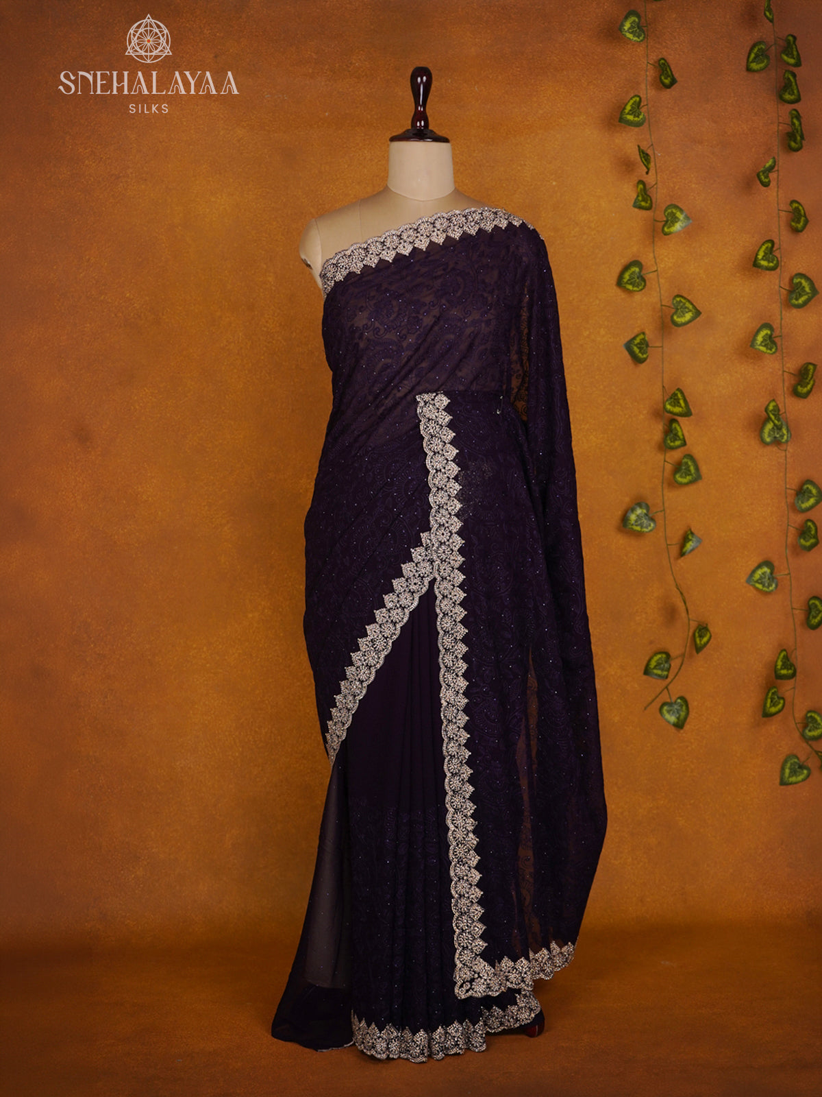 Purple Designer Saree