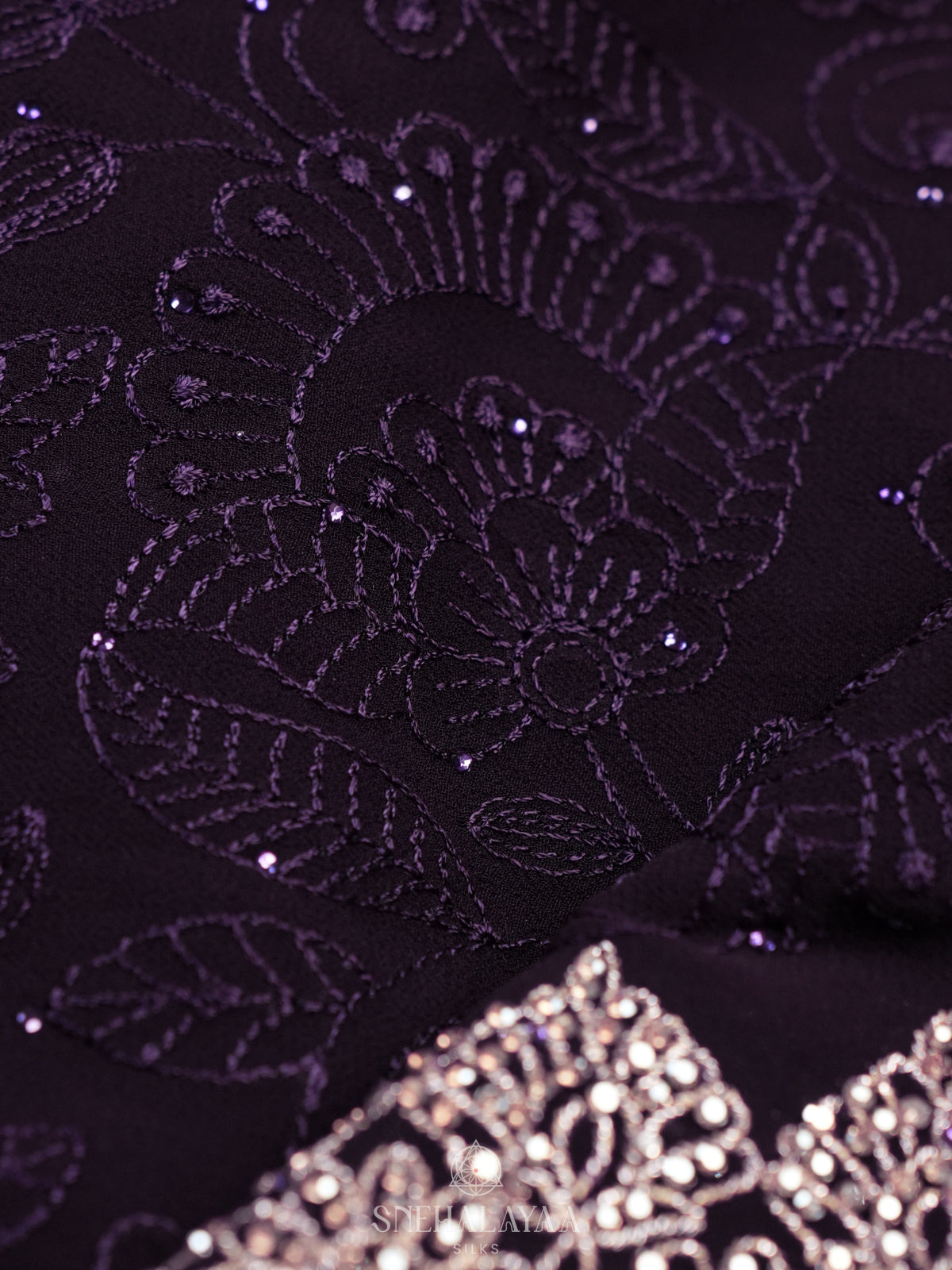 Purple Designer Saree