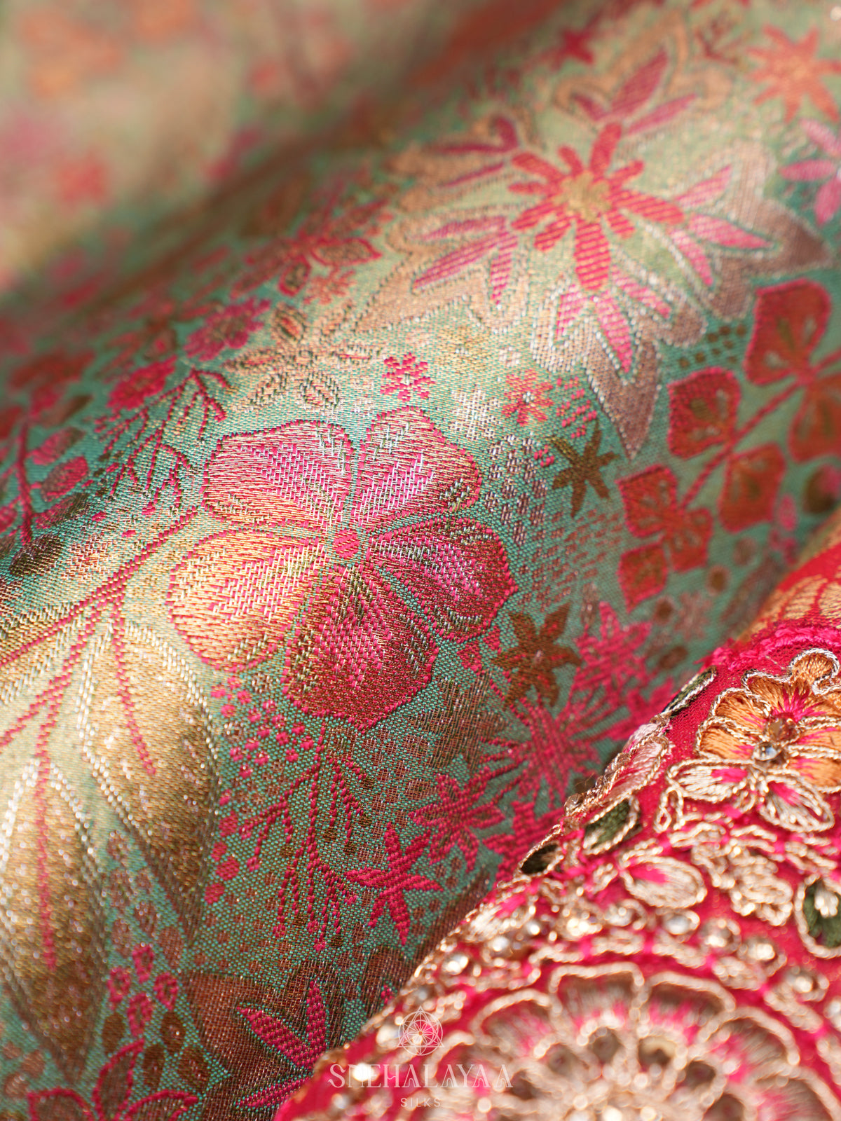 Pale Green Designer Saree