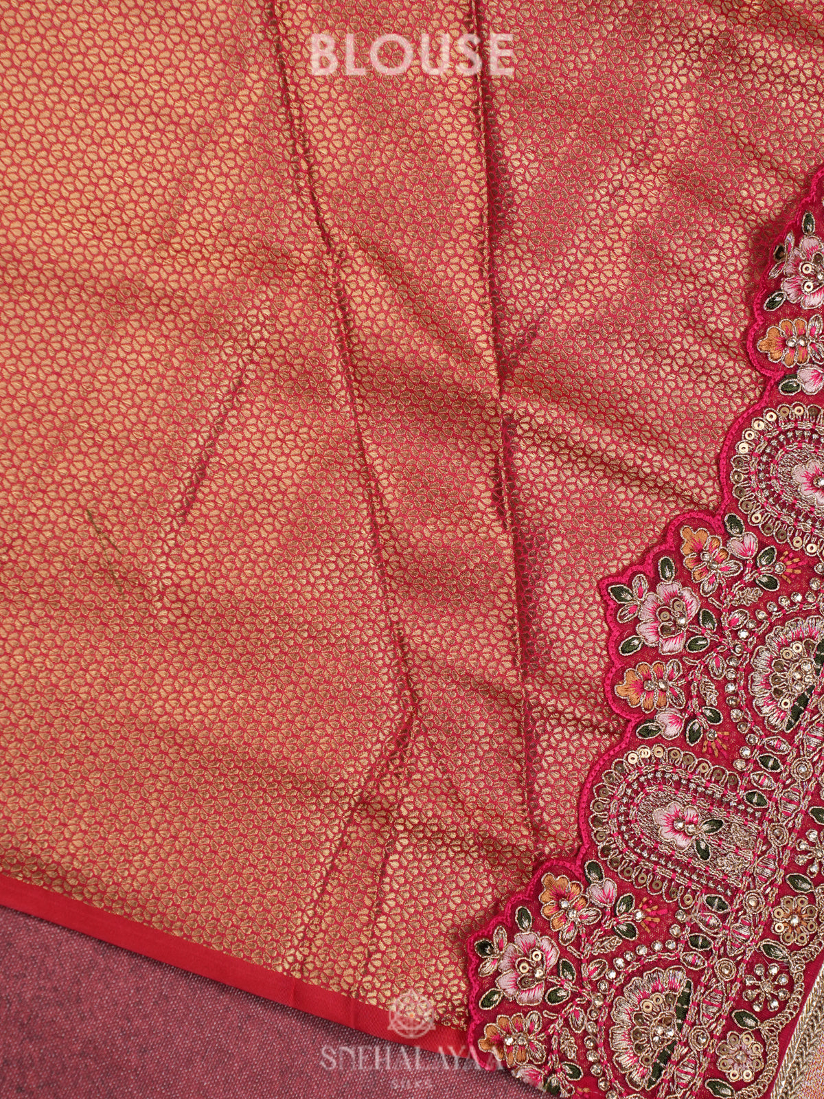 Peach Designer Saree