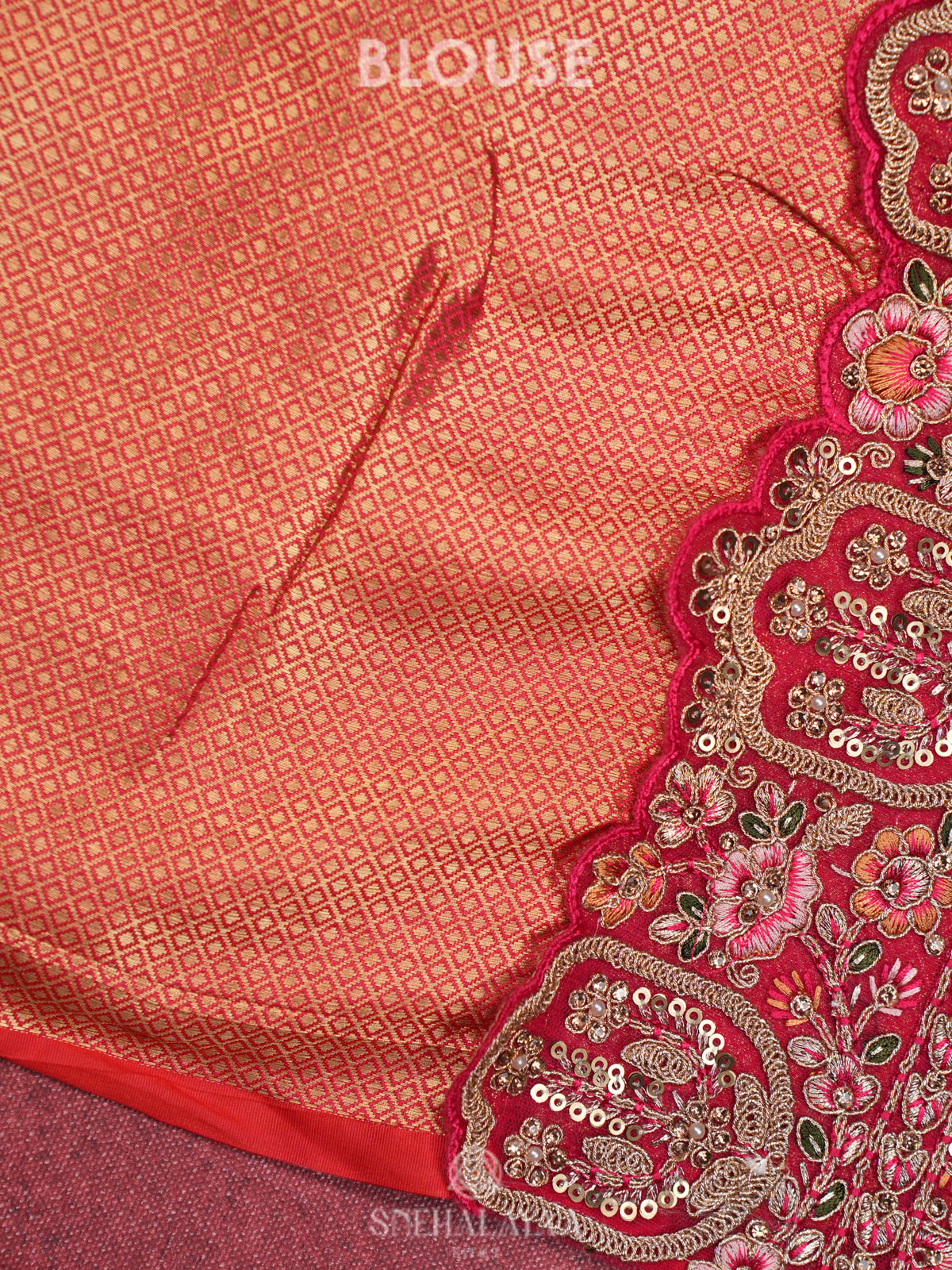 Peach Designer Saree