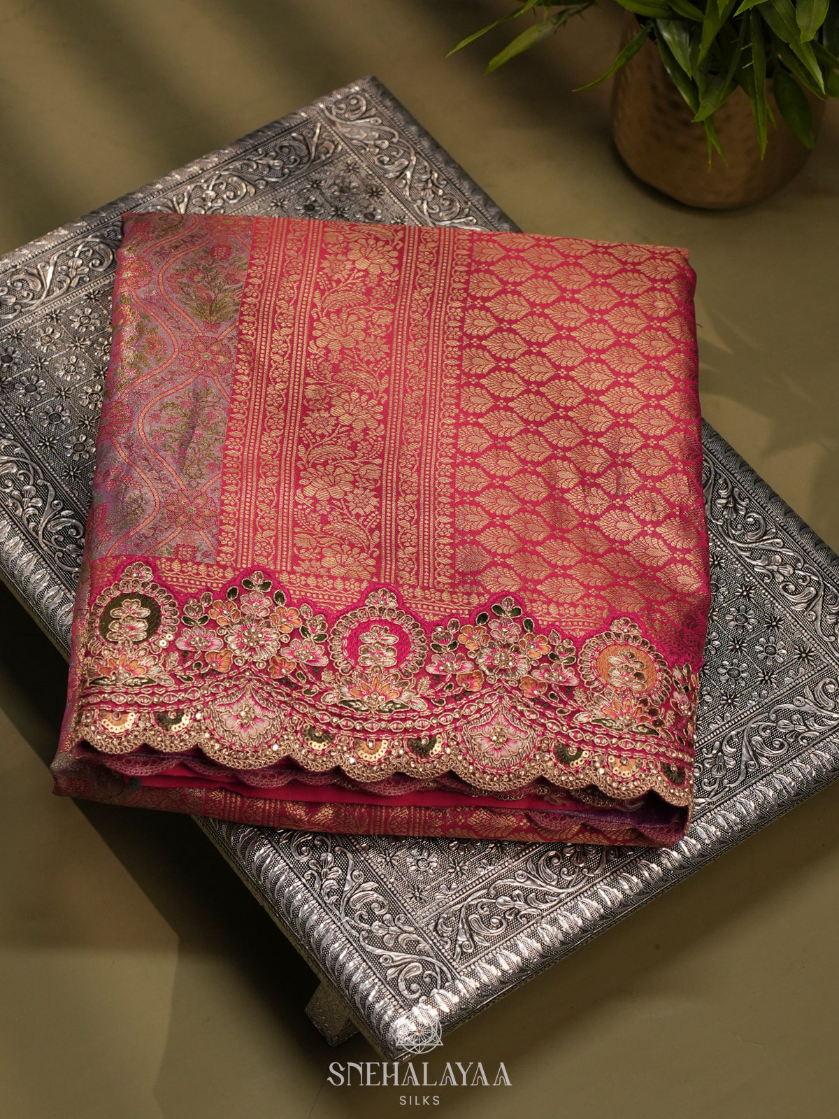 Pink Designer Saree