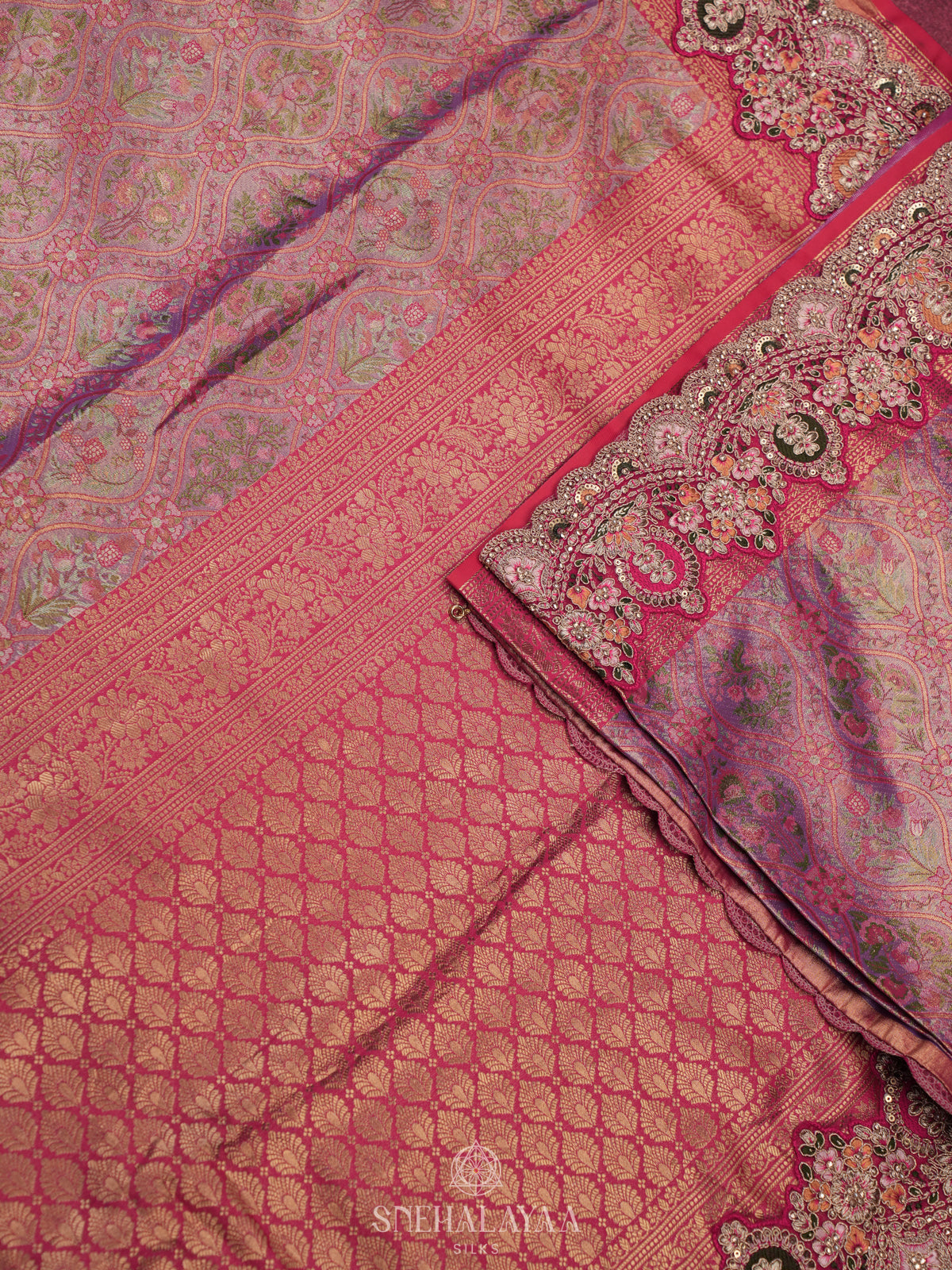 Pink Designer Saree