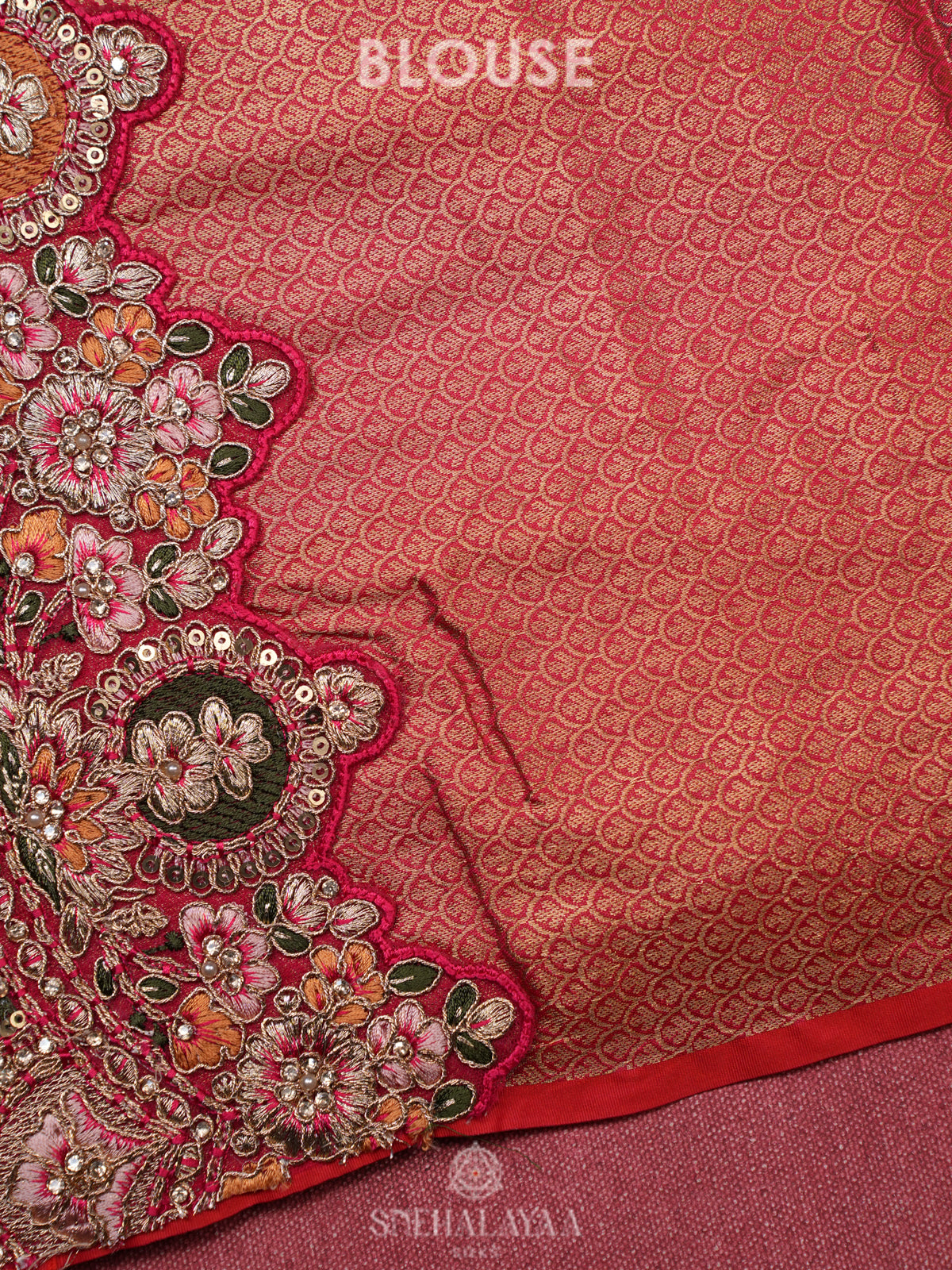 Peach Designer Saree