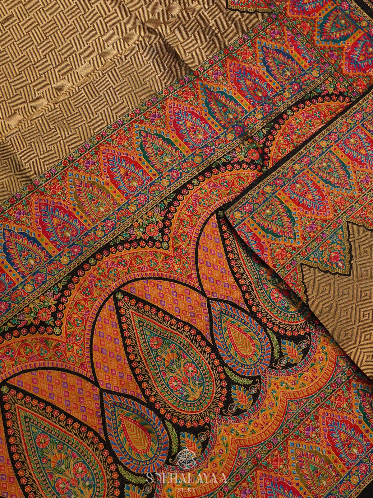 Antique Gold Banaras Saree