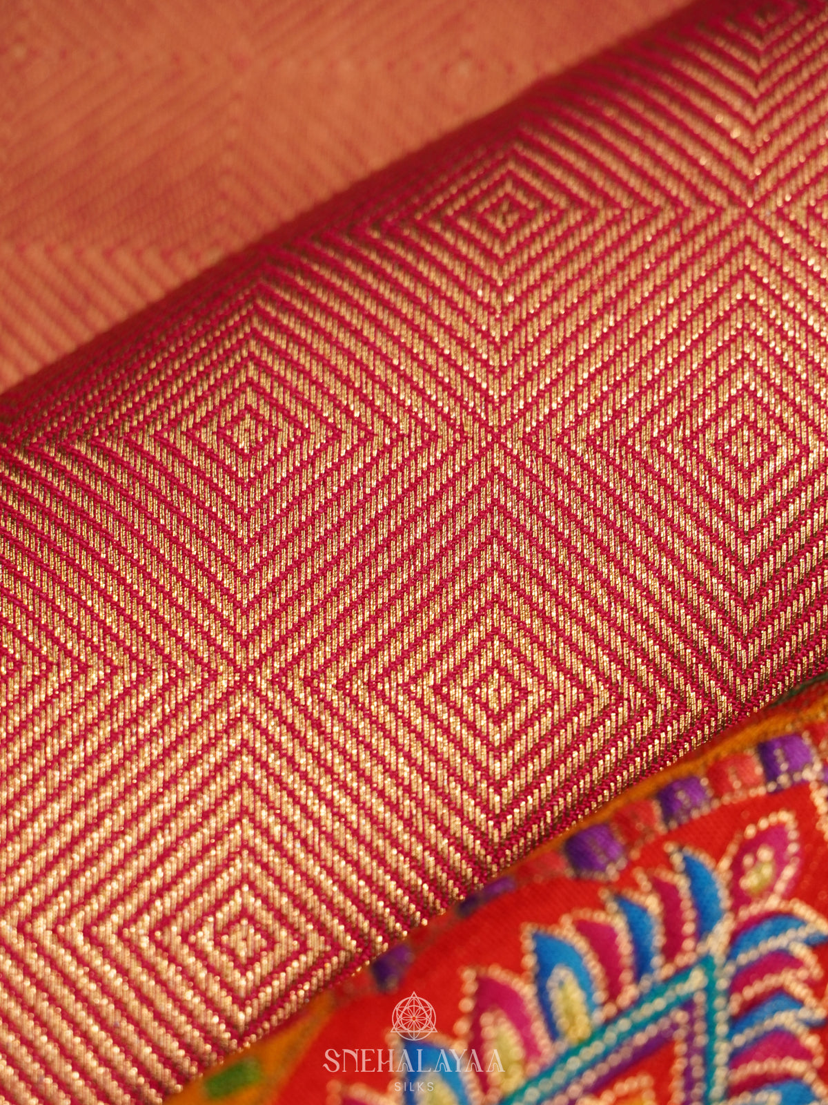 Peach Banaras Saree