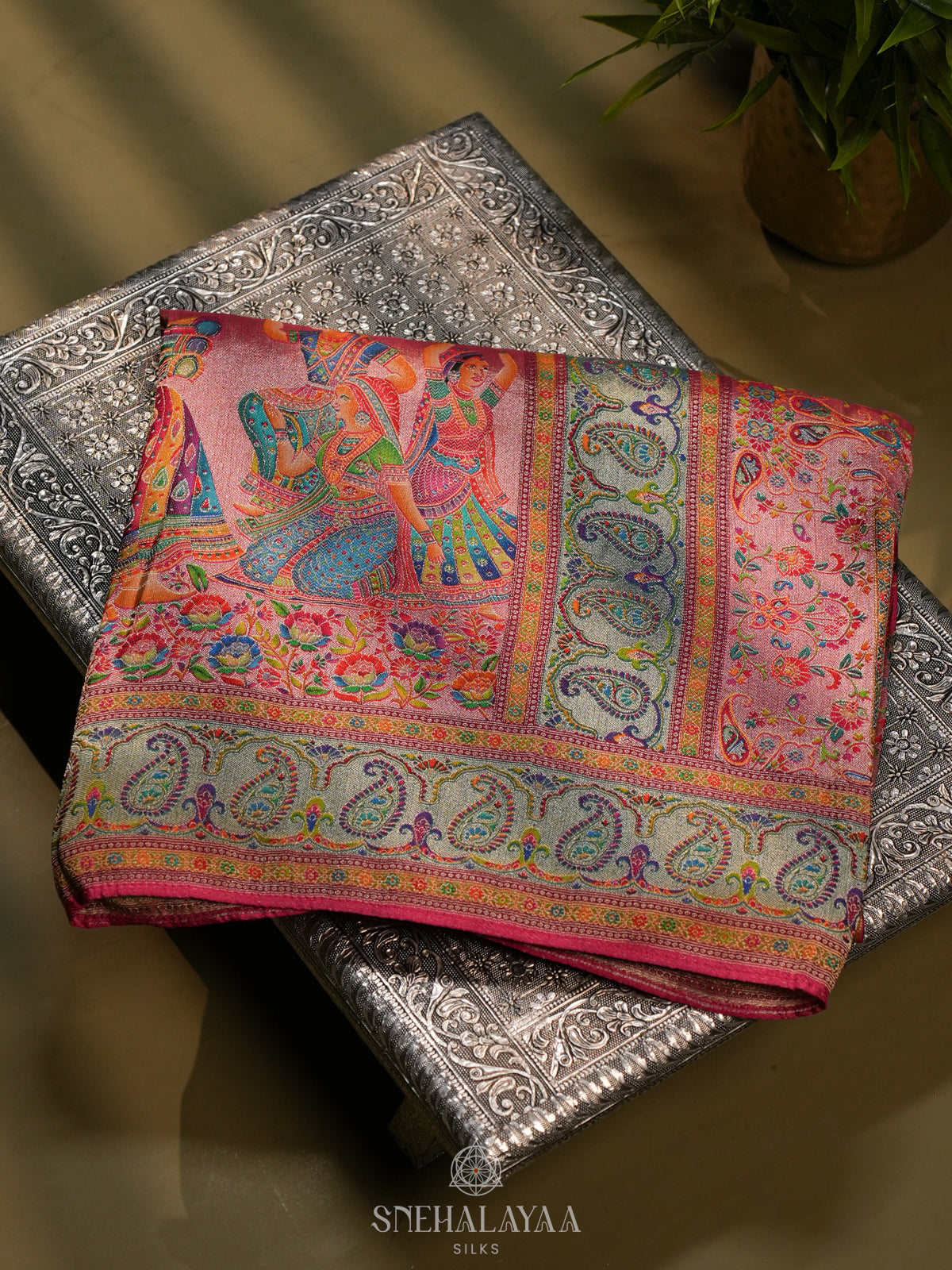 Pink Banaras Saree