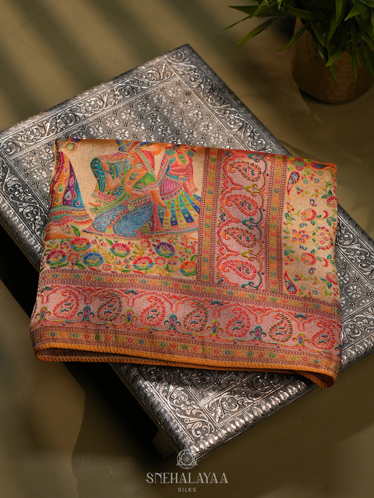 Pale Yellow Banaras Saree