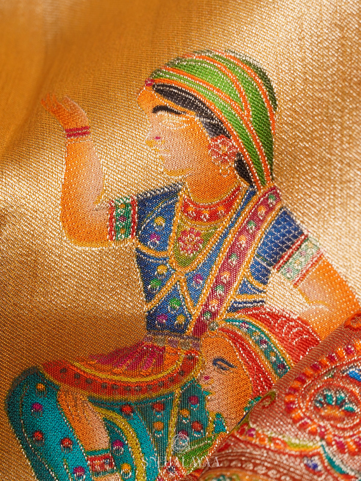 Pale Yellow Banaras Saree