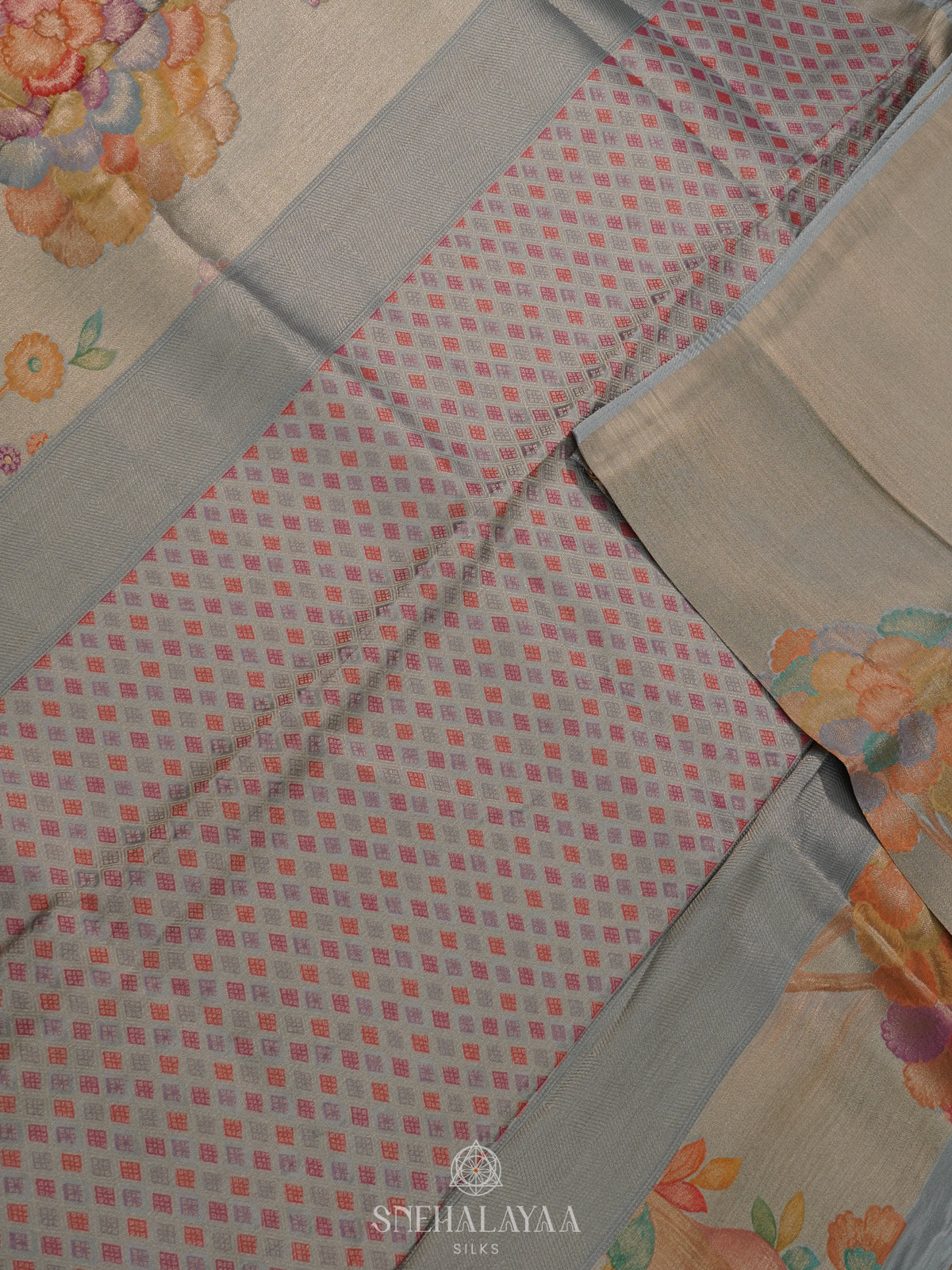 Grey Banaras Saree