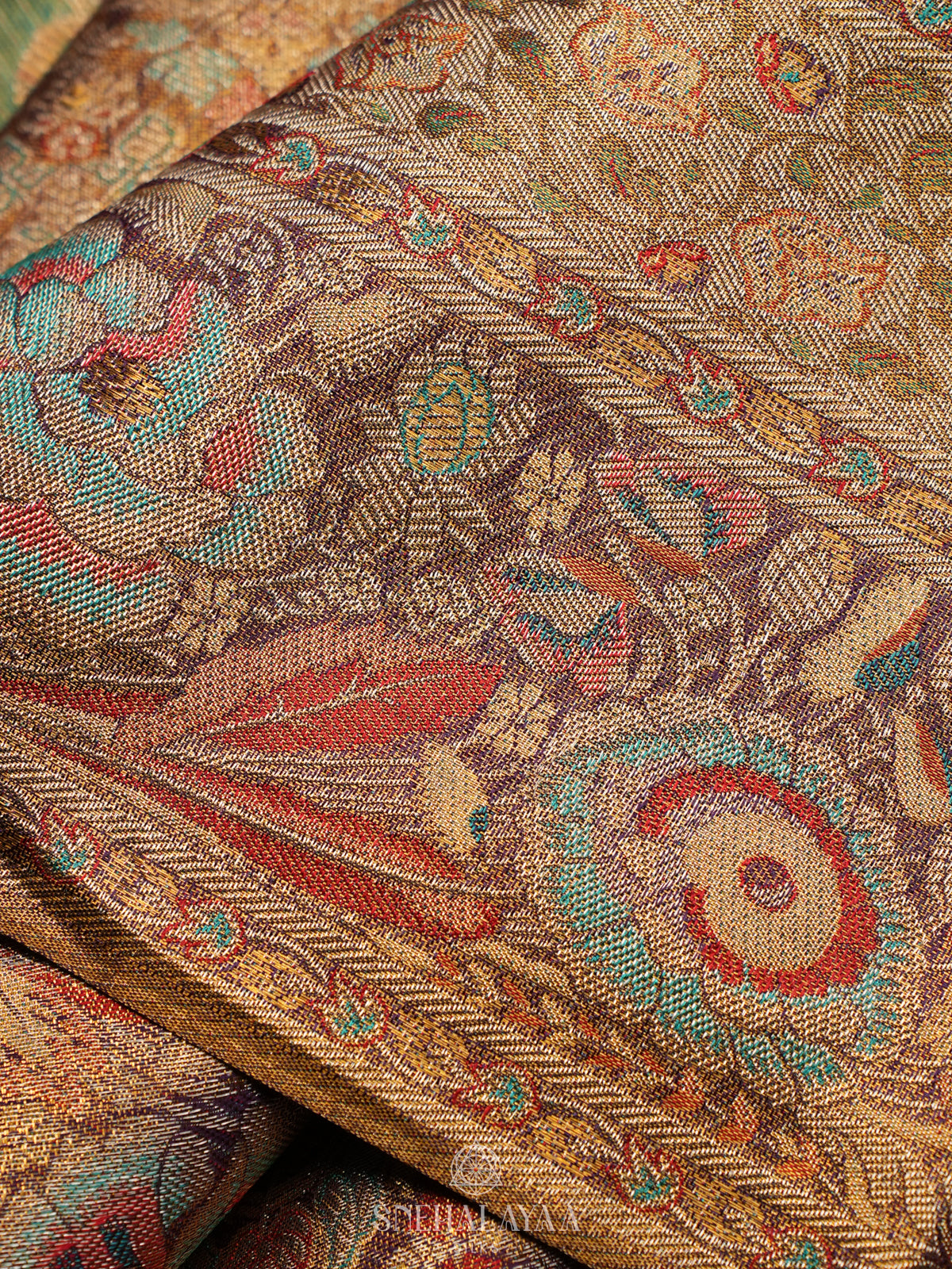 Pale Green Tissue Kanjivaram Silk Saree
