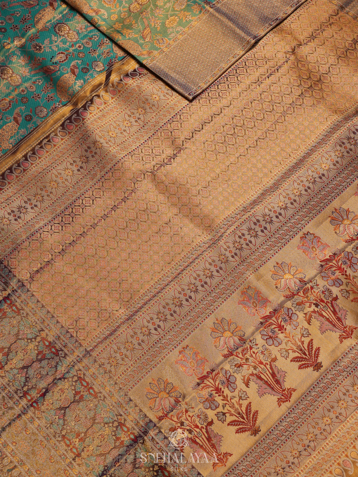 Pale Green Tissue Kanjivaram Silk Saree