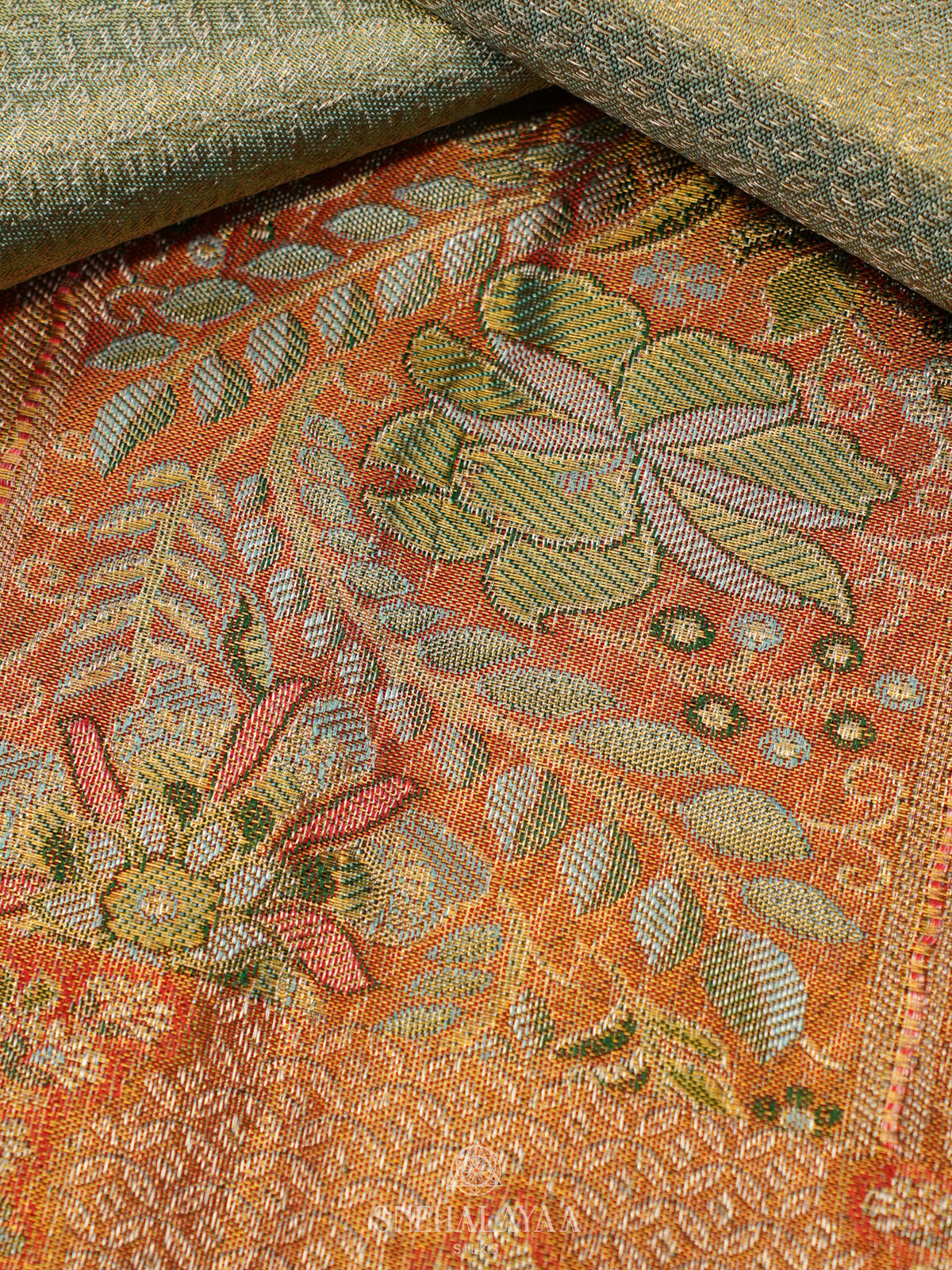 Pale Green Tissue Kanjivaram Silk Saree