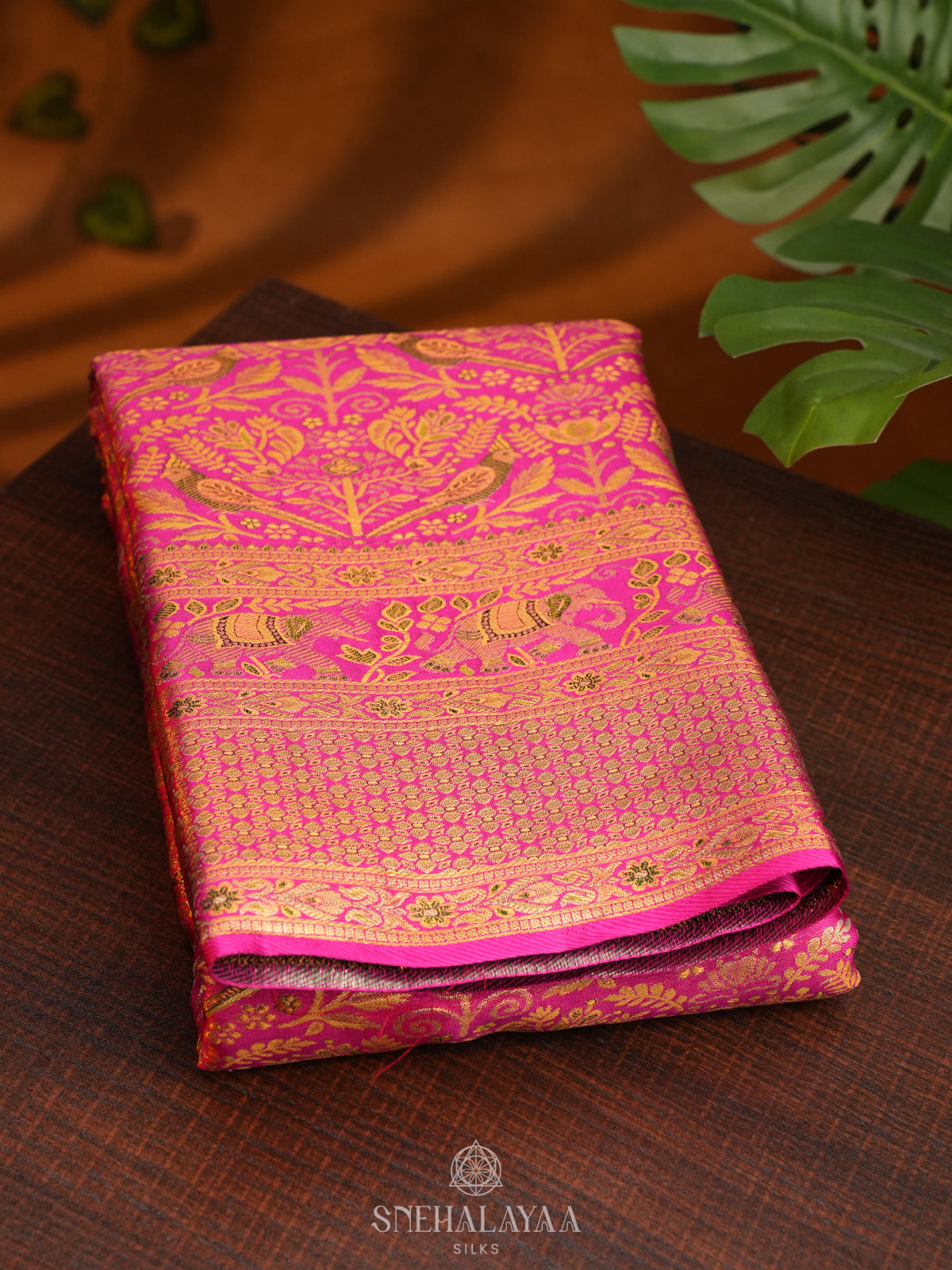 Pink Tissue Kanjivaram Silk Saree