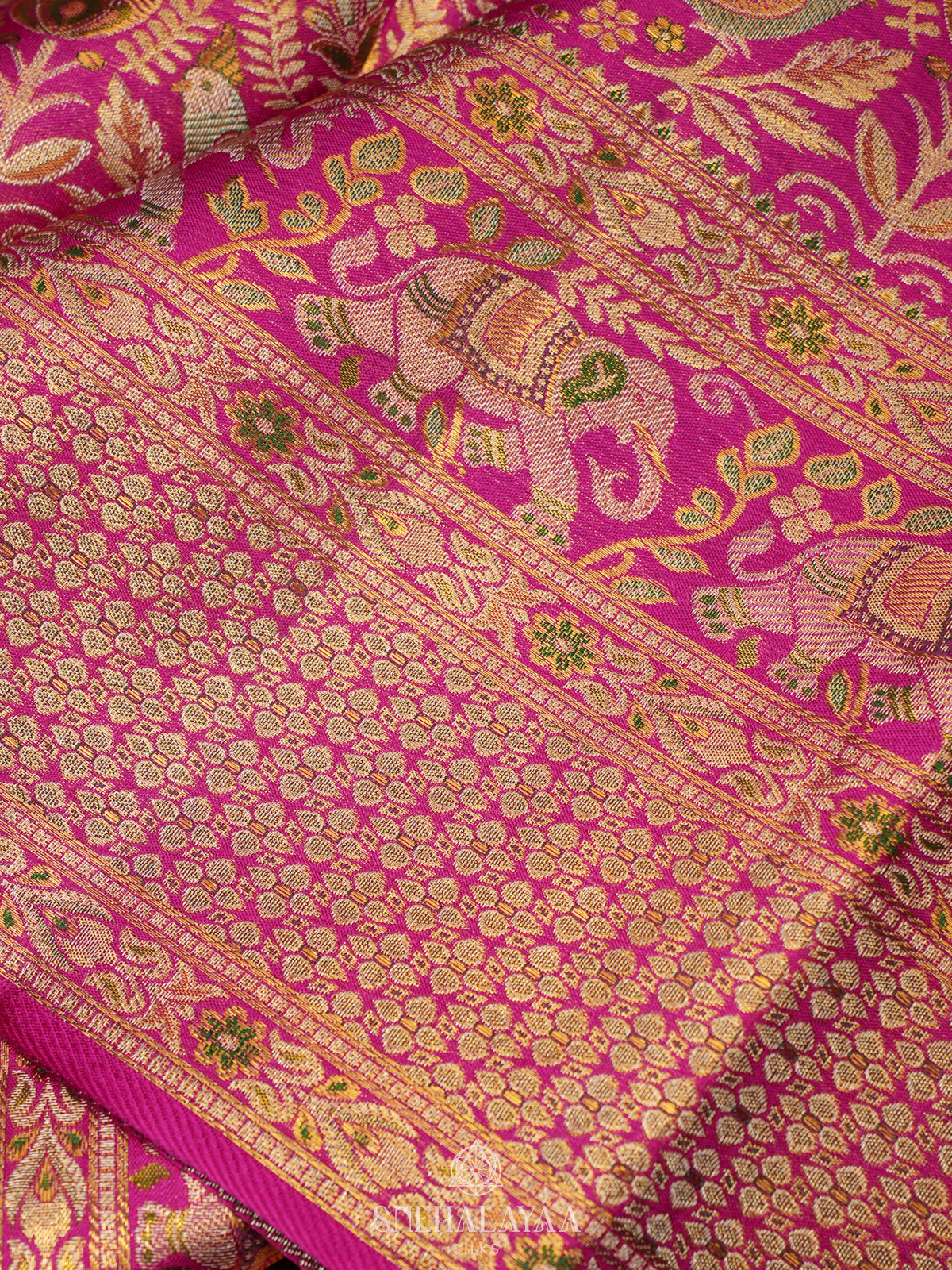 Pink Tissue Kanjivaram Silk Saree