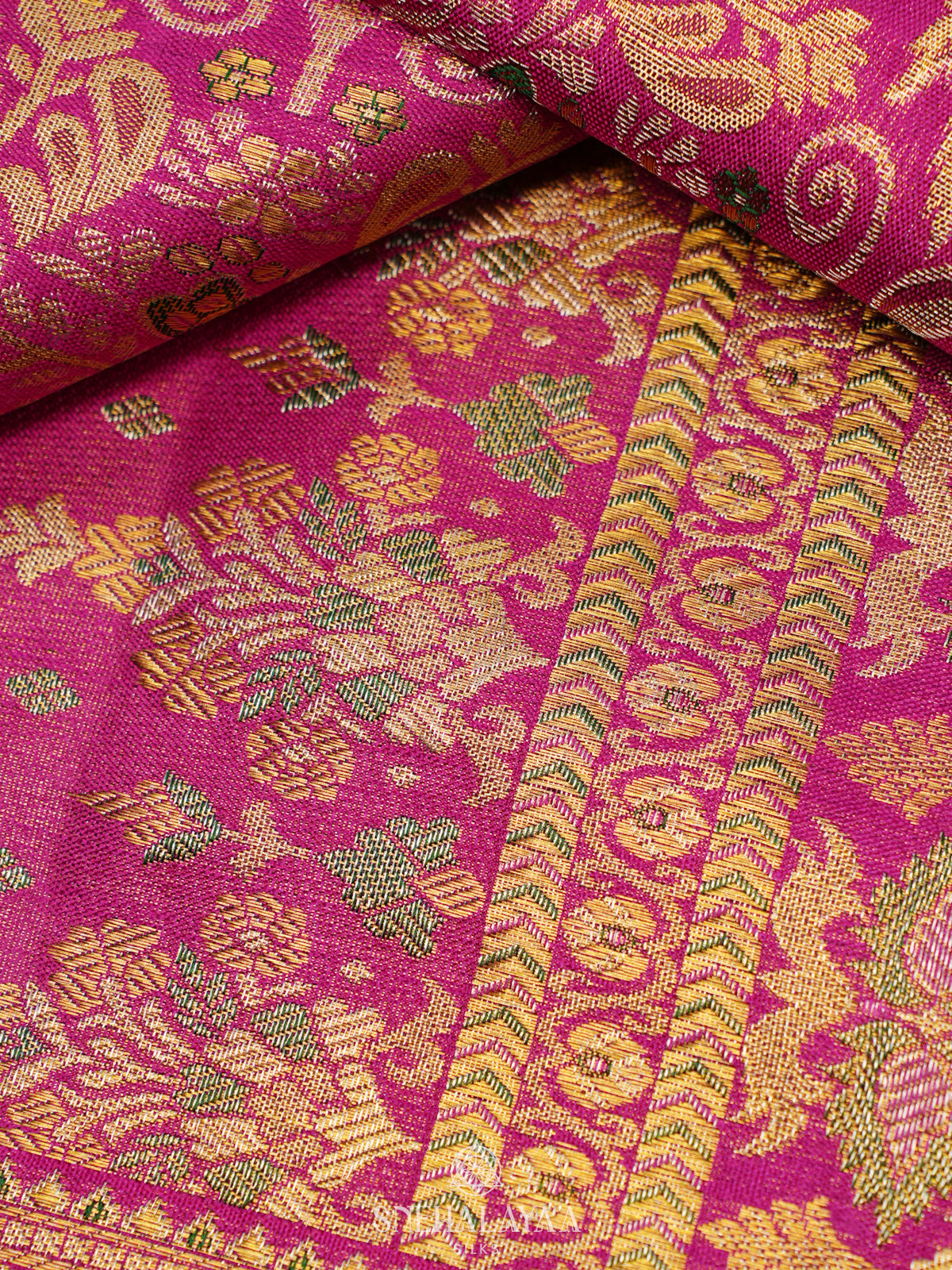 Pink Tissue Kanjivaram Silk Saree