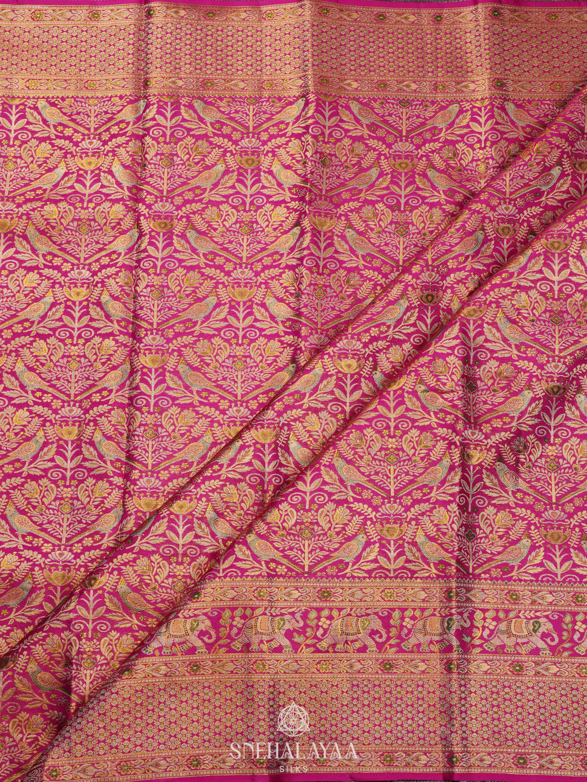Pink Tissue Kanjivaram Silk Saree
