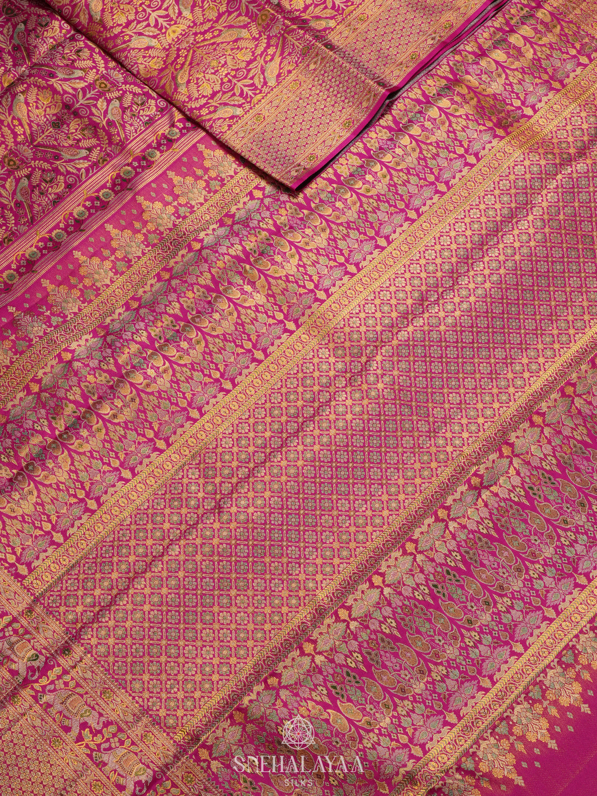 Pink Tissue Kanjivaram Silk Saree