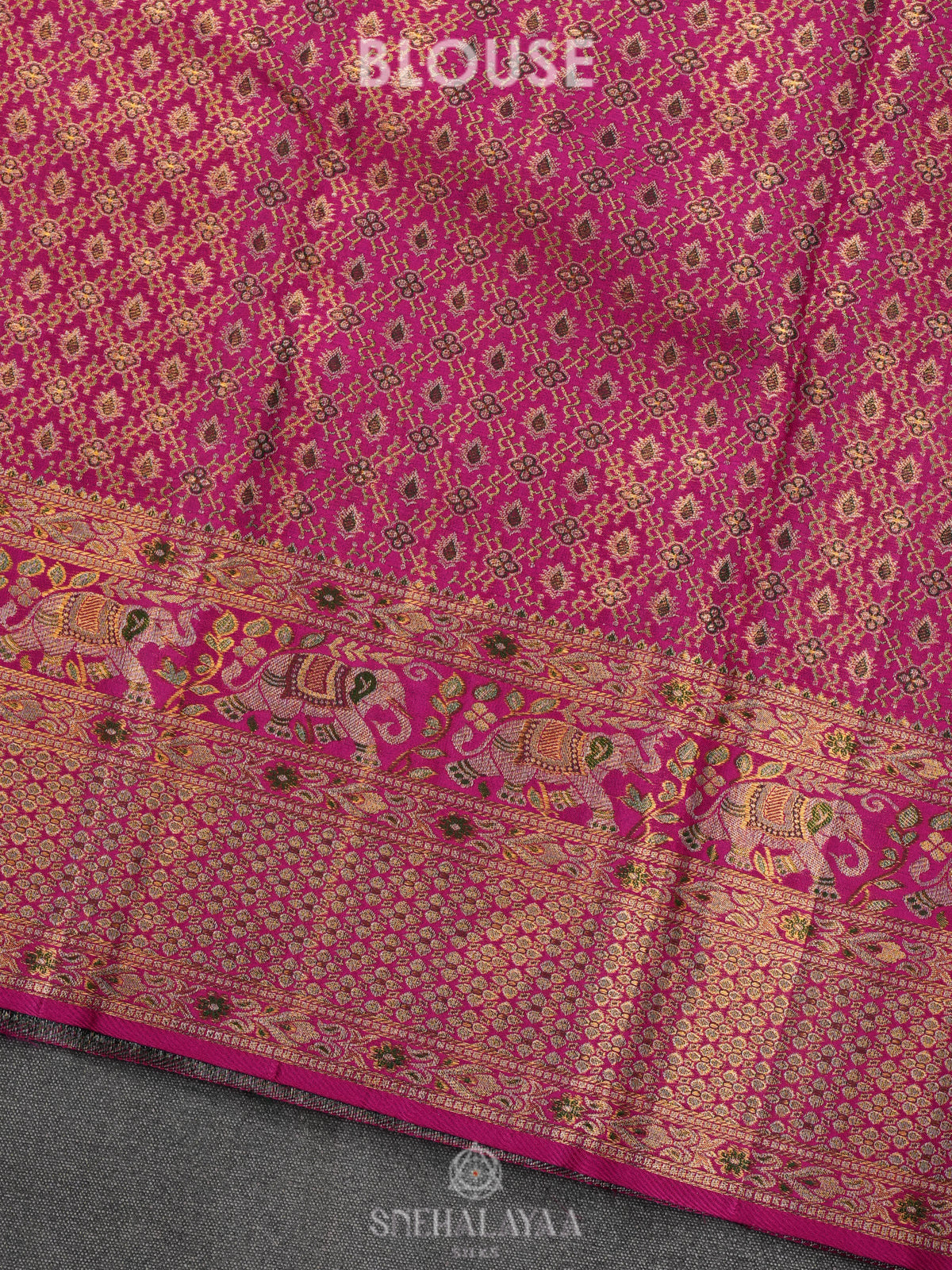 Pink Tissue Kanjivaram Silk Saree