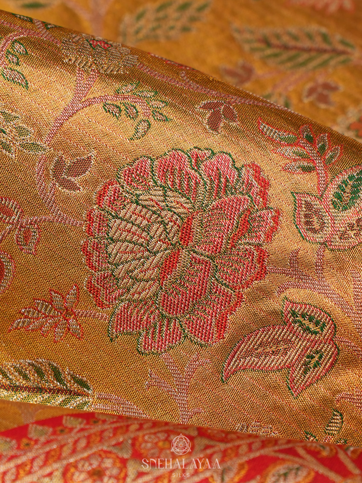Yellow Tissue Kanjivaram Silk Saree