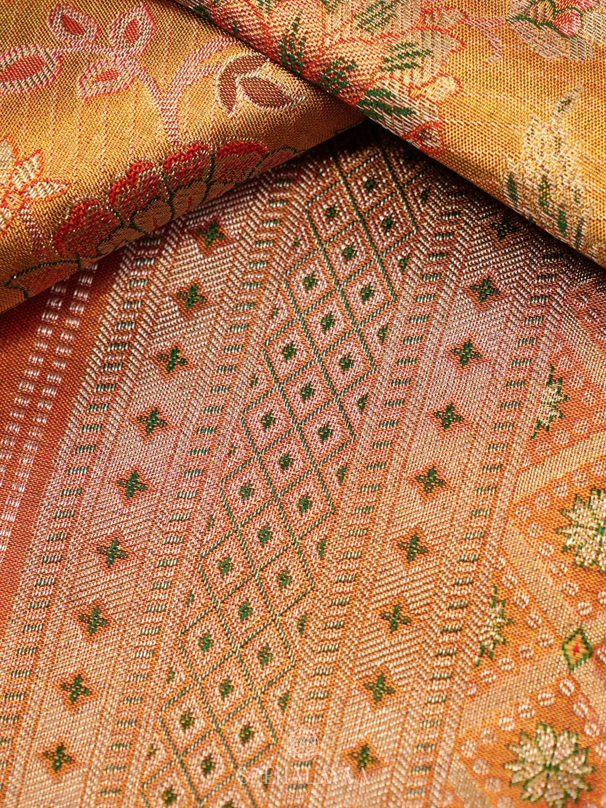 Yellow Tissue Kanjivaram Silk Saree