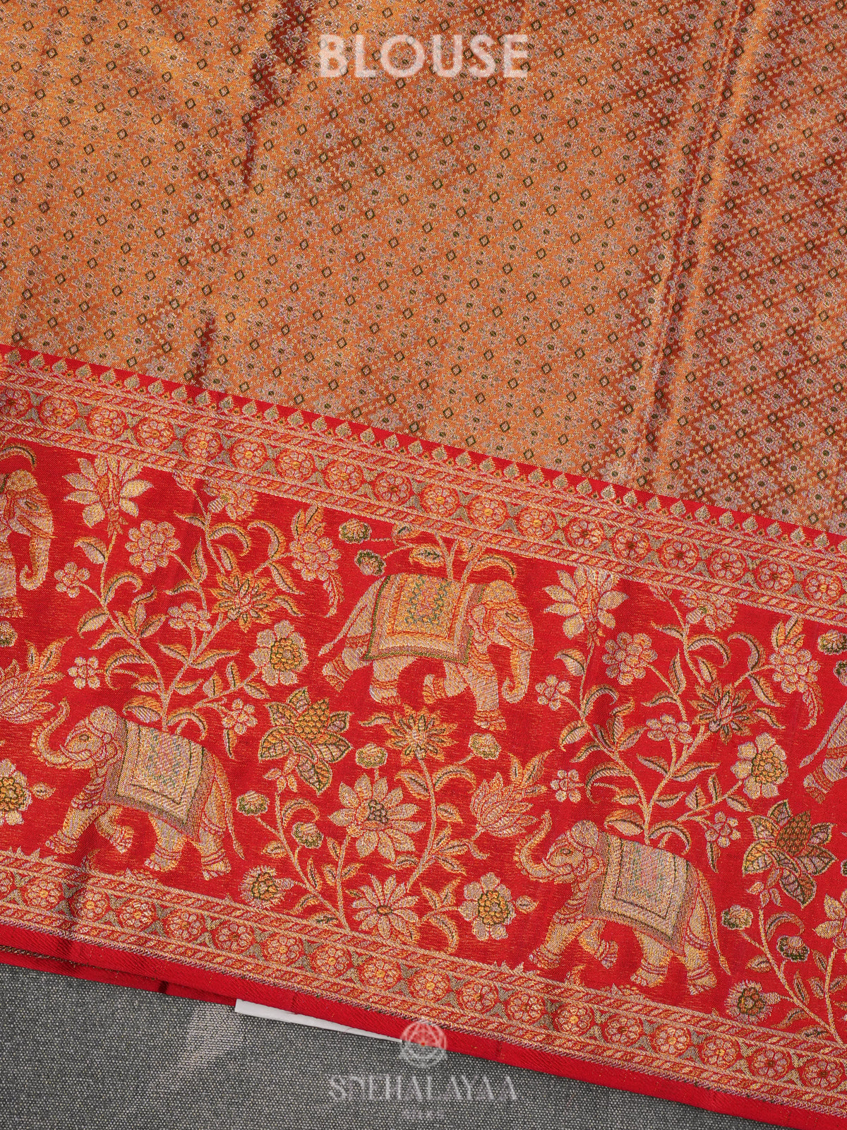 Yellow Tissue Kanjivaram Silk Saree