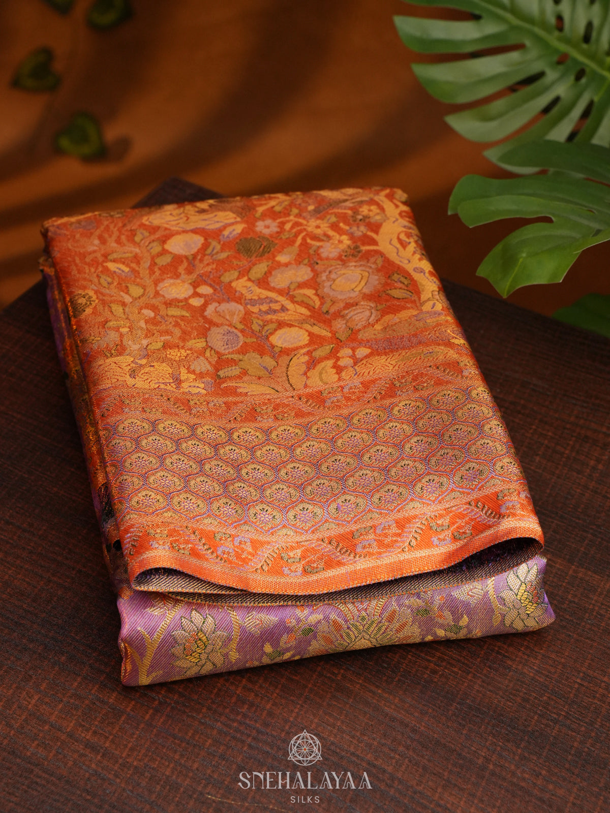 Lilac Tissue Kanjivaram Silk Saree
