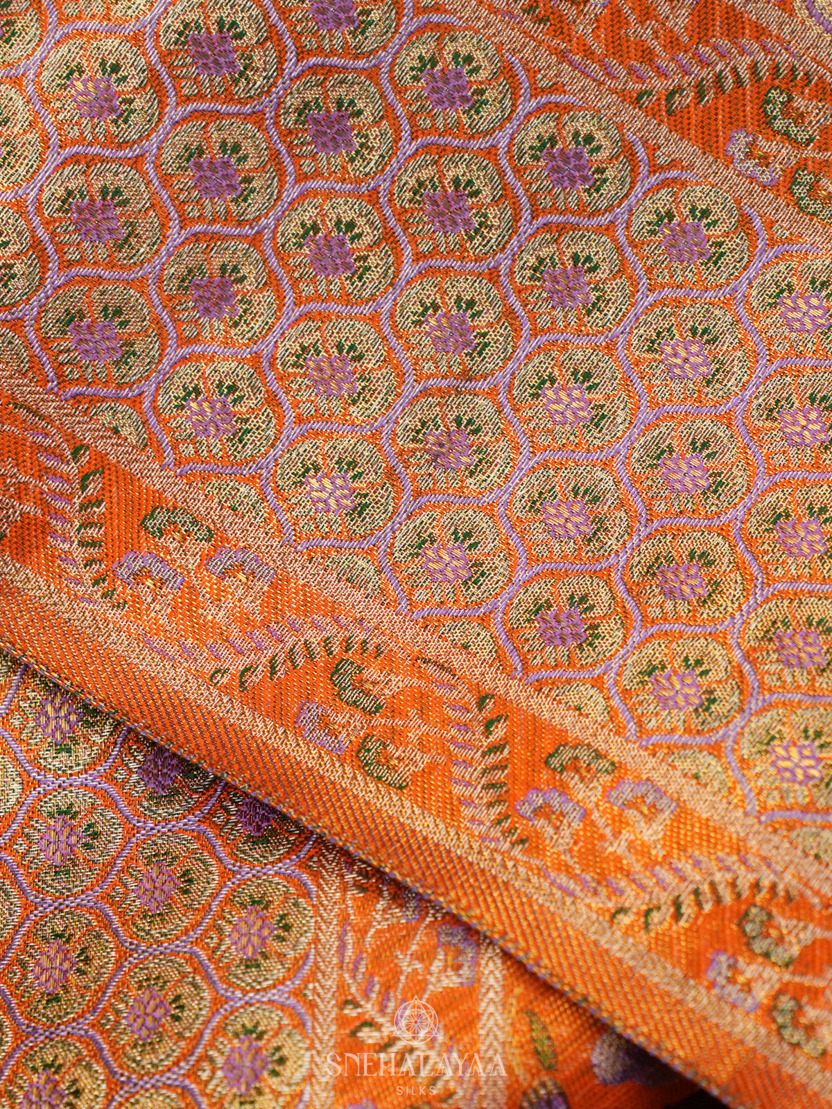 Lilac Tissue Kanjivaram Silk Saree