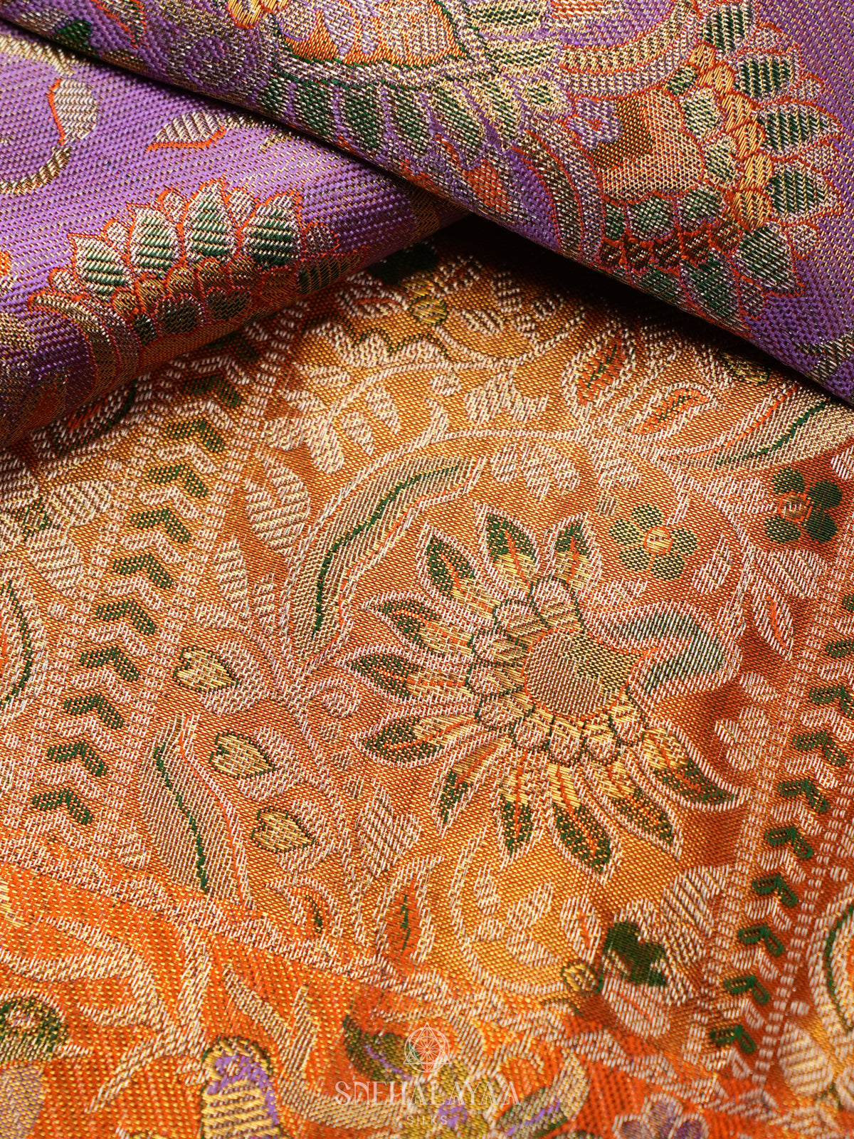 Lilac Tissue Kanjivaram Silk Saree