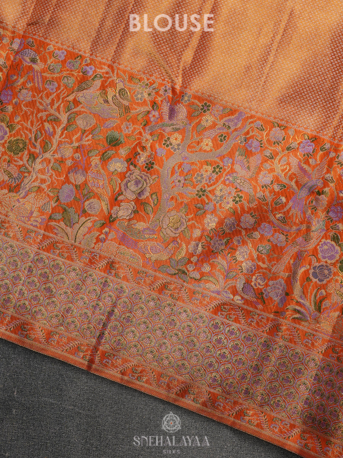 Lilac Tissue Kanjivaram Silk Saree