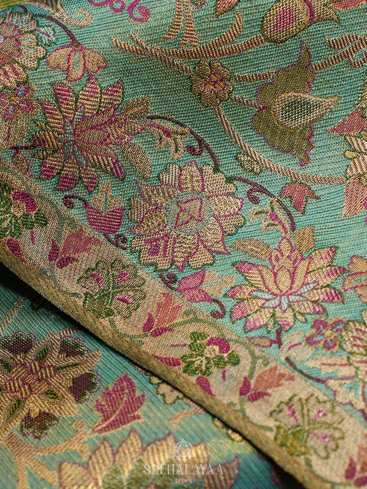 Emerald Green Tissue Kanjivaram Silk Saree