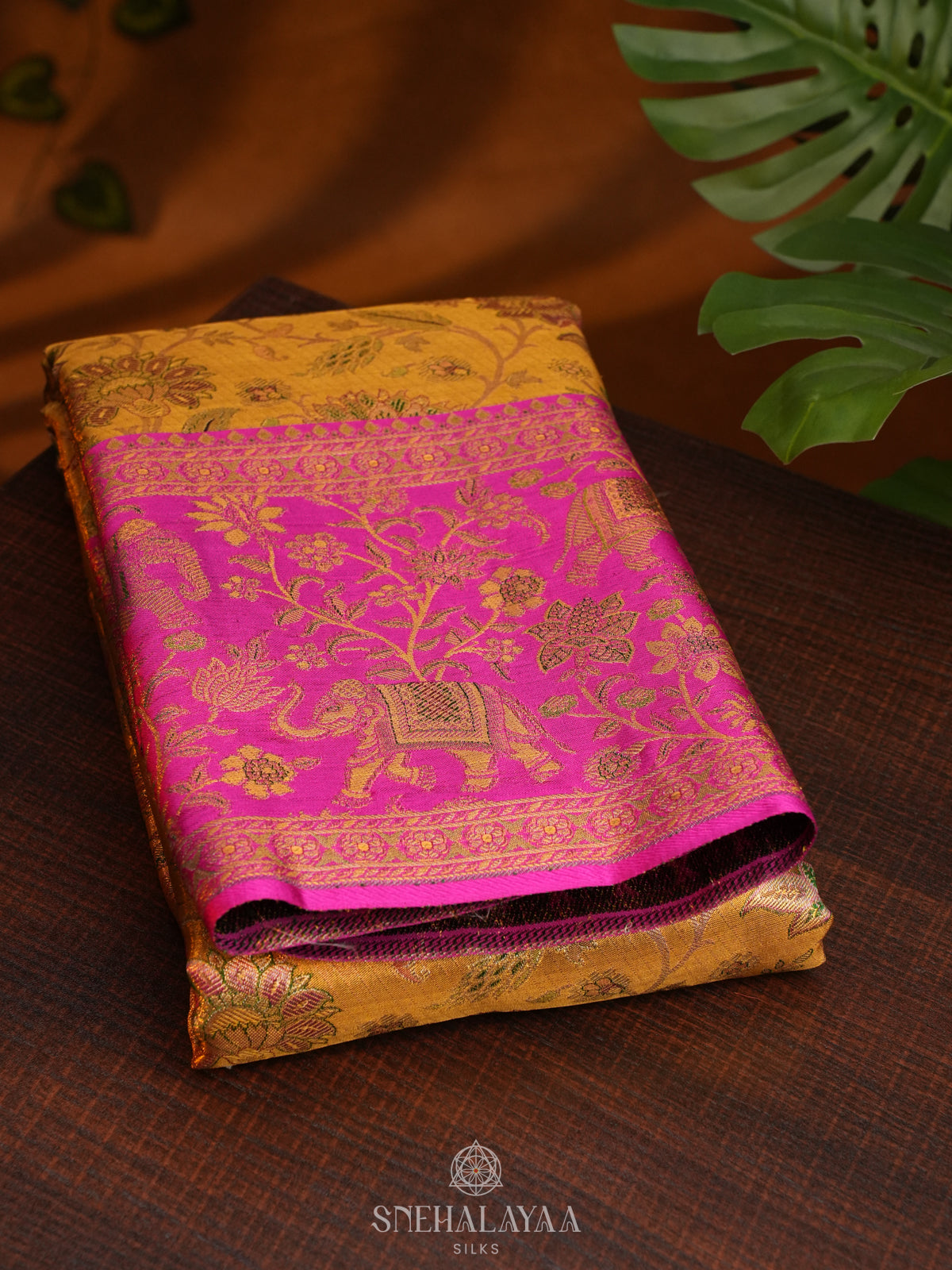 Yellow Tissue Kanjivaram Silk Saree