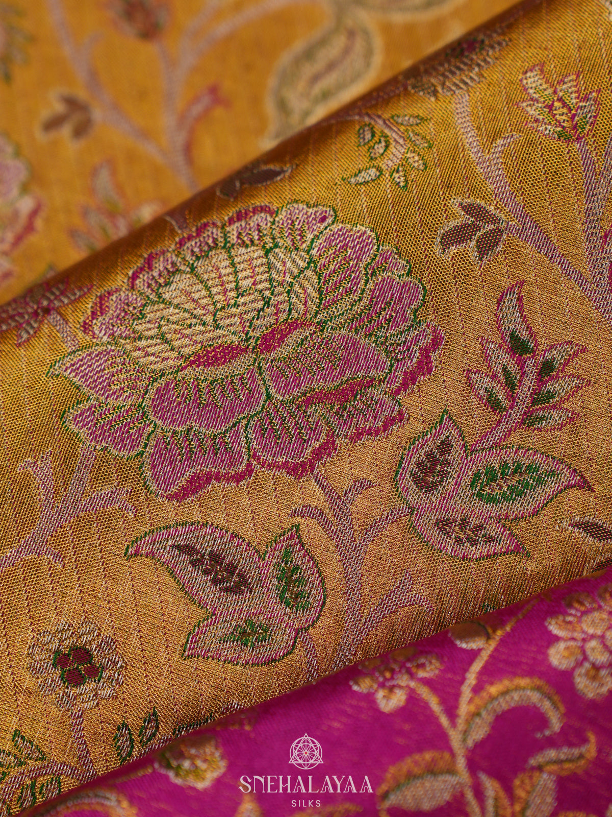 Yellow Tissue Kanjivaram Silk Saree
