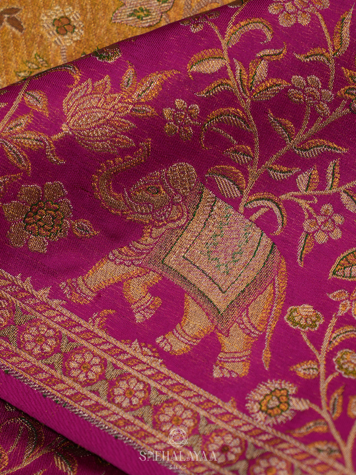 Yellow Tissue Kanjivaram Silk Saree