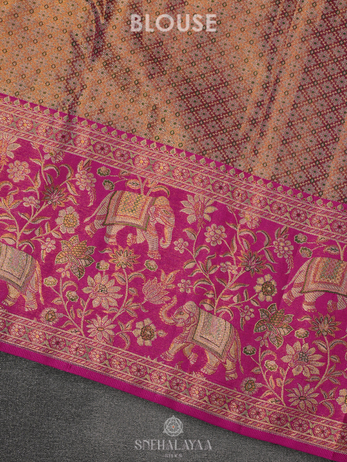 Yellow Tissue Kanjivaram Silk Saree