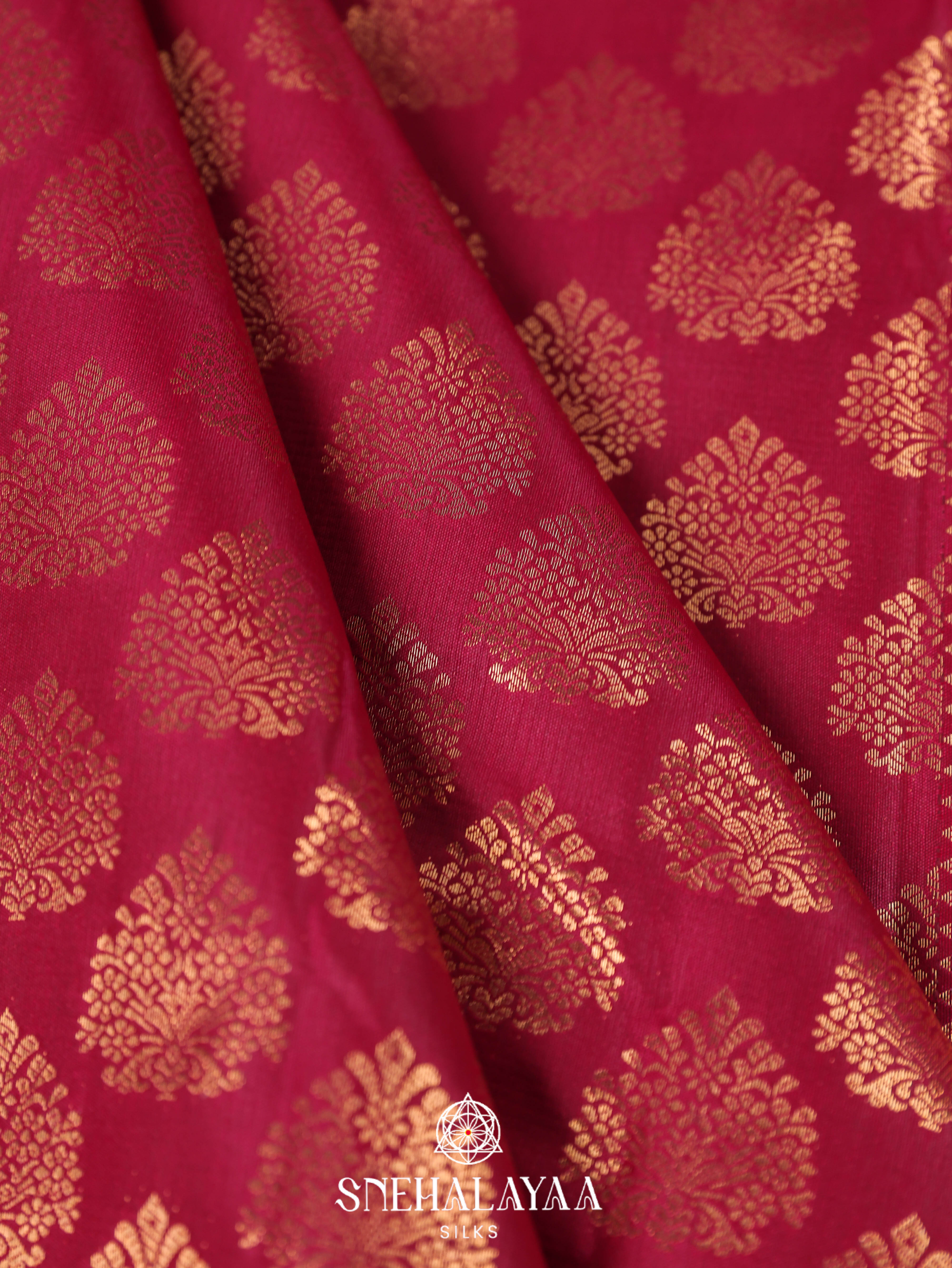 Maroon Art Silk Saree